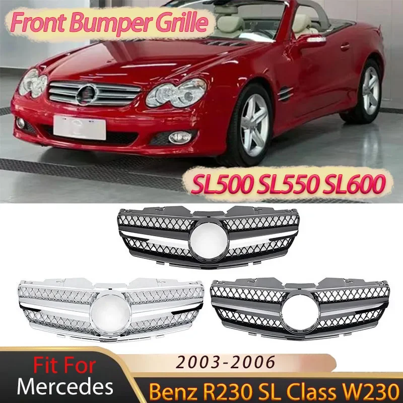 For Mercedes Benz R230 SL Class W230 2003-2006 SL500 SL550 SL600 2-Door Convertible AMG Front Grille Upper Grill Hood Mesh
For Mercedes Benz R230 SL Class W230 2003-2006 SL500 SL550 SL600 2-Door Convertible AMG Front Grille Upper Grill Hood Mesh