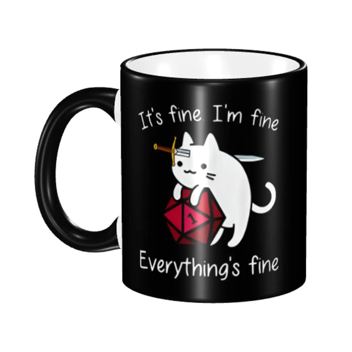 Personalized I Am Fine Everything Is Fine Coffee Mugs DIY Cat Cartoon Inspiration Funny Ceramic Milk Tea Cup
Personalized I Am Fine Everything Is Fine Coffee Mugs DIY Cat Cartoon Inspiration Funny Ceramic Milk Tea Cup