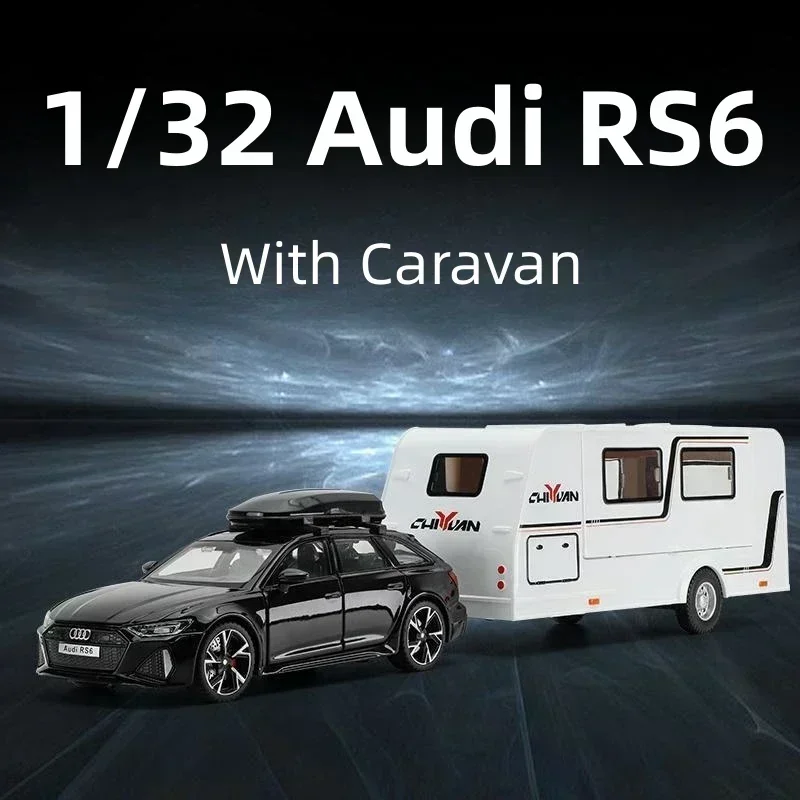 1/32 Audi RS6 с туристическим автомобилем RV Caravan, литая под давлением металлическая миниатюрная модель из сплава, откатной звук и свет, коллекция, подарок для мальчика
1/32 Audi RS6 с туристическим автомобилем RV Caravan, литая под давлением металлическая миниатюрная модель из сплава, откатной звук и свет, коллекция, подарок для мальчика