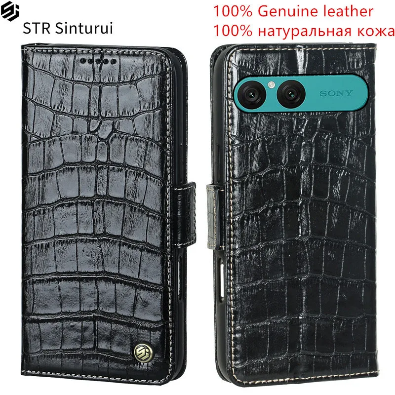 STR Genuine crocodile grain leather card Slot Wallet Cover For Sony Xperia 10 1 IV VII VI 5 V III II Flip shockproof phone Case
STR Genuine crocodile grain leather card Slot Wallet Cover For Sony Xperia 10 1 IV VII VI 5 V III II Flip shockproof phone Case