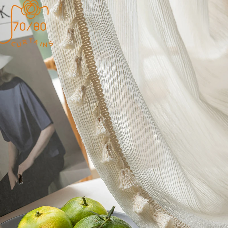 Cream Rice Vertical Stripe Screen Curtain White Gauze Curtains for Living Room Bedroom French Window Balcony Window Customized
Cream Rice Vertical Stripe Screen Curtain White Gauze Curtains for Living Room Bedroom French Window Balcony Window Customized