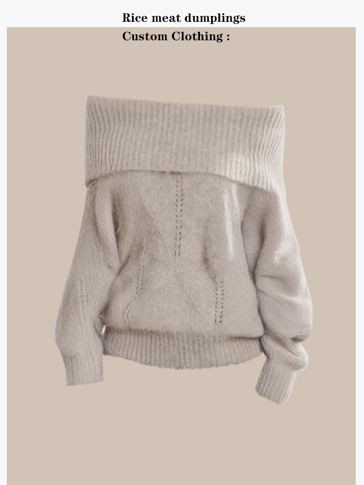 Thick Knitted Cashmere Sweater One-Shoulder Korean Style Warm Autumnal Chestnut Atmosphere Versatile Lazy Fashion Top
Thick Knitted Cashmere Sweater One-Shoulder Korean Style Warm Autumnal Chestnut Atmosphere Versatile Lazy Fashion Top