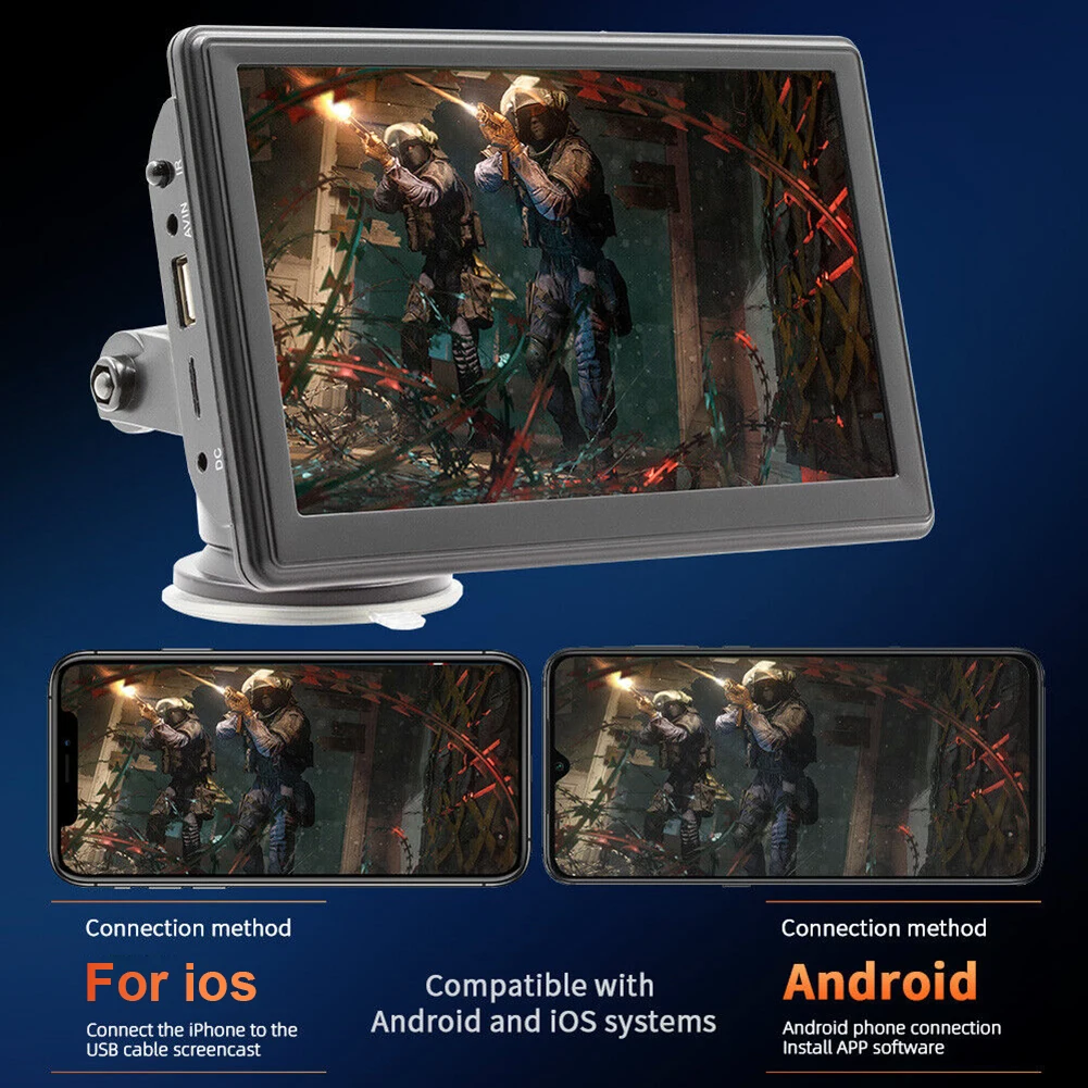 7.0 Inch Touch Screen MP5 Player Carplay Android Auto Car Intelligent System HD Display Portable Navigator WiFi Reversing Camera
7.0 Inch Touch Screen MP5 Player Carplay Android Auto Car Intelligent System HD Display Portable Navigator WiFi Reversing Camera