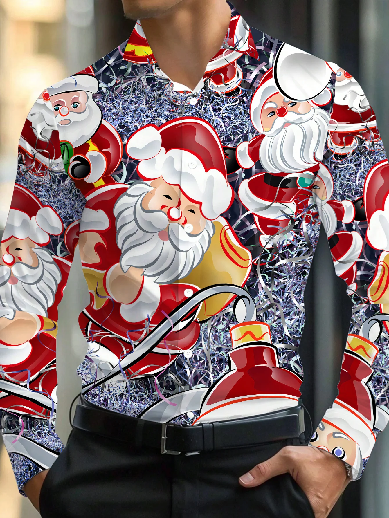 Мужская прочная красная зеленая рубашка Санта-Клауса с длинным рукавом Btn-Up, неэластичная офисная гала-семейная рубашка
Мужская прочная красная зеленая рубашка Санта-Клауса с длинным рукавом Btn-Up, неэластичная офисная гала-семейная рубашка