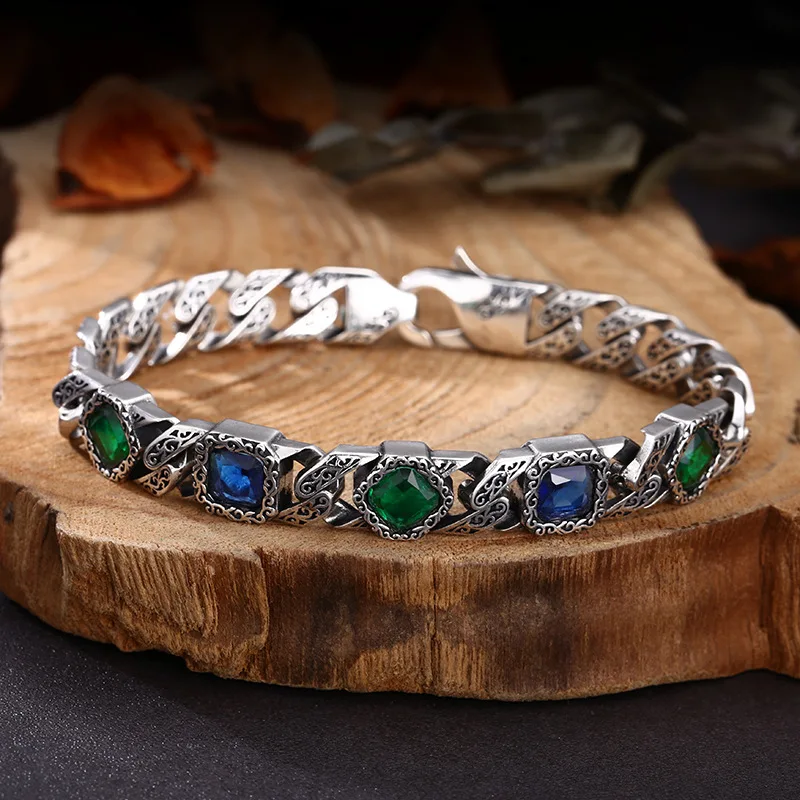 S925 Sterling Silver Bracelet Simple Style Old Process Hip Hop Punk Zircon Ribbon Pattern Fine Jewelry FYBT106
S925 Sterling Silver Bracelet Simple Style Old Process Hip Hop Punk Zircon Ribbon Pattern Fine Jewelry FYBT106