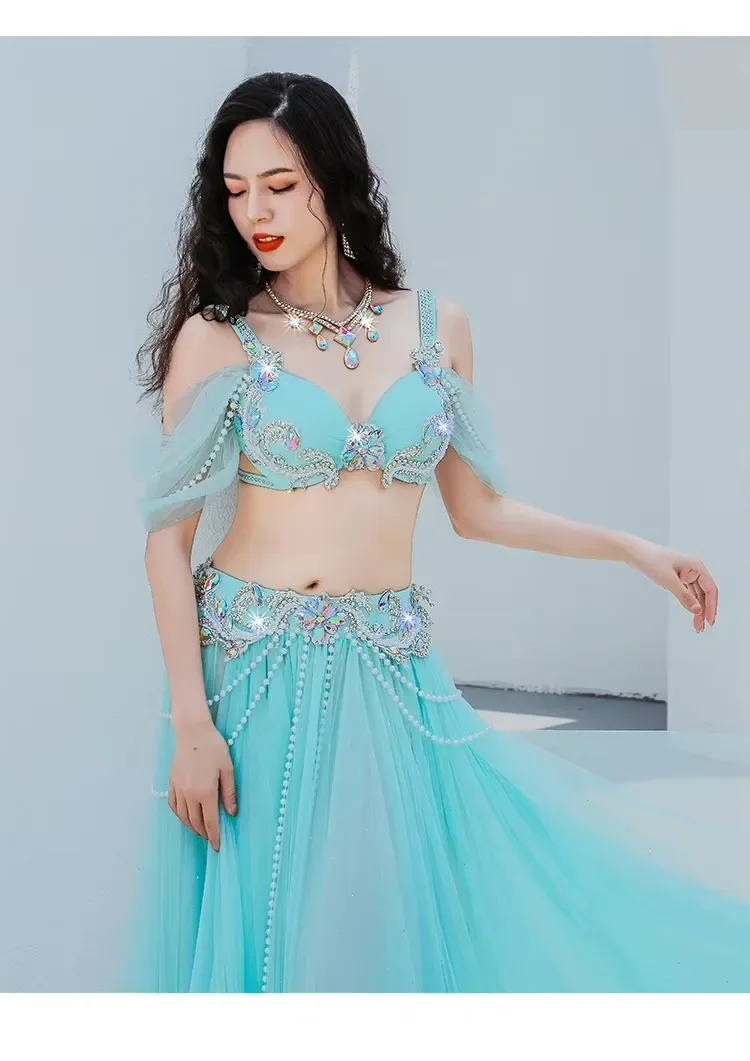 Princess Elegant Popsong Women Egyptian Dance Competition Belly Dance Costume Oriental Dance Rhinestone Beaded Bra Belt Skirt
Princess Elegant Popsong Women Egyptian Dance Competition Belly Dance Costume Oriental Dance Rhinestone Beaded Bra Belt Skirt