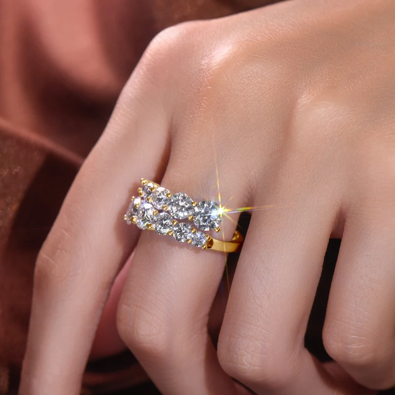 OXTAO GRA Certified Full Moissanite Rings for Women S925 Silver Sparkling Lab Diamond Twist Shank Ring Wedding Band Jewelry
OXTAO GRA Certified Full Moissanite Rings for Women S925 Silver Sparkling Lab Diamond Twist Shank Ring Wedding Band Jewelry