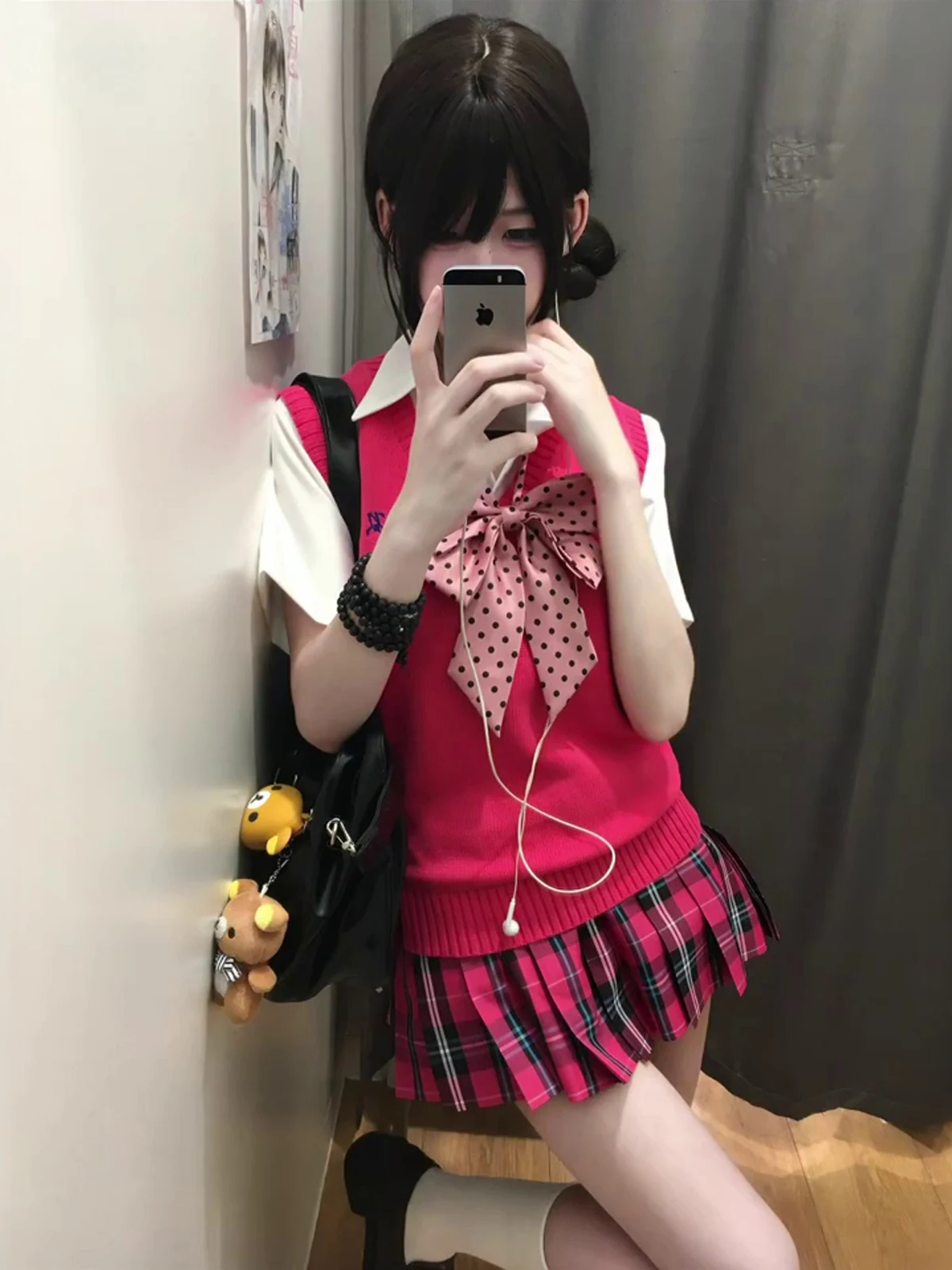 Rouge JK Uniform Skirt Set Short Half-length Dog School Uniforms Pink Checkered Skirt Japanese Style Student Outfits
Rouge JK Uniform Skirt Set Short Half-length Dog School Uniforms Pink Checkered Skirt Japanese Style Student Outfits