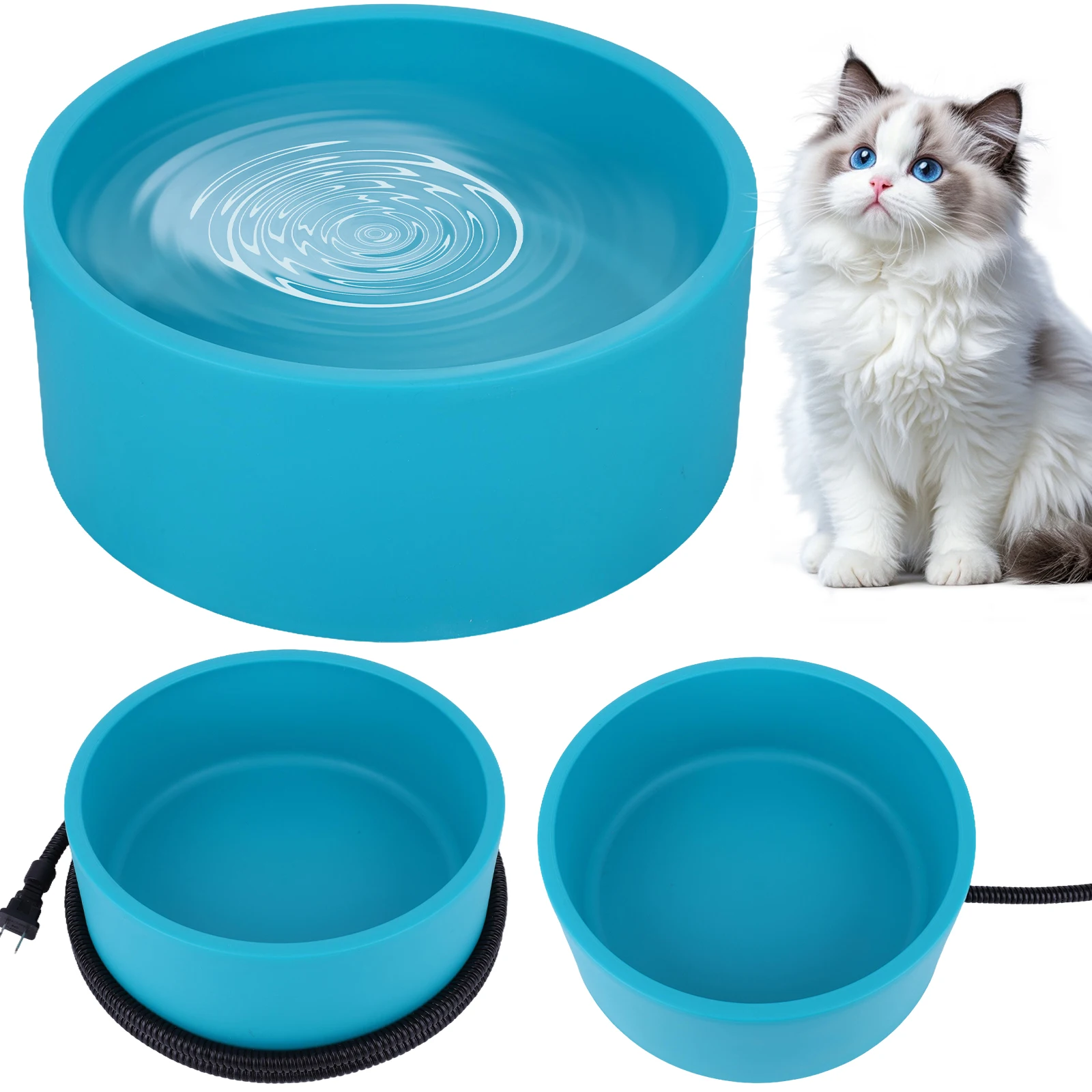 Heated Pet Water Bowl 108 Oz Outdoor Heated Dog Dish Anti-Freeze Heated Pet Water Dish for Cat Rabbit Chicken Duck Squirrel
Heated Pet Water Bowl 108 Oz Outdoor Heated Dog Dish Anti-Freeze Heated Pet Water Dish for Cat Rabbit Chicken Duck Squirrel