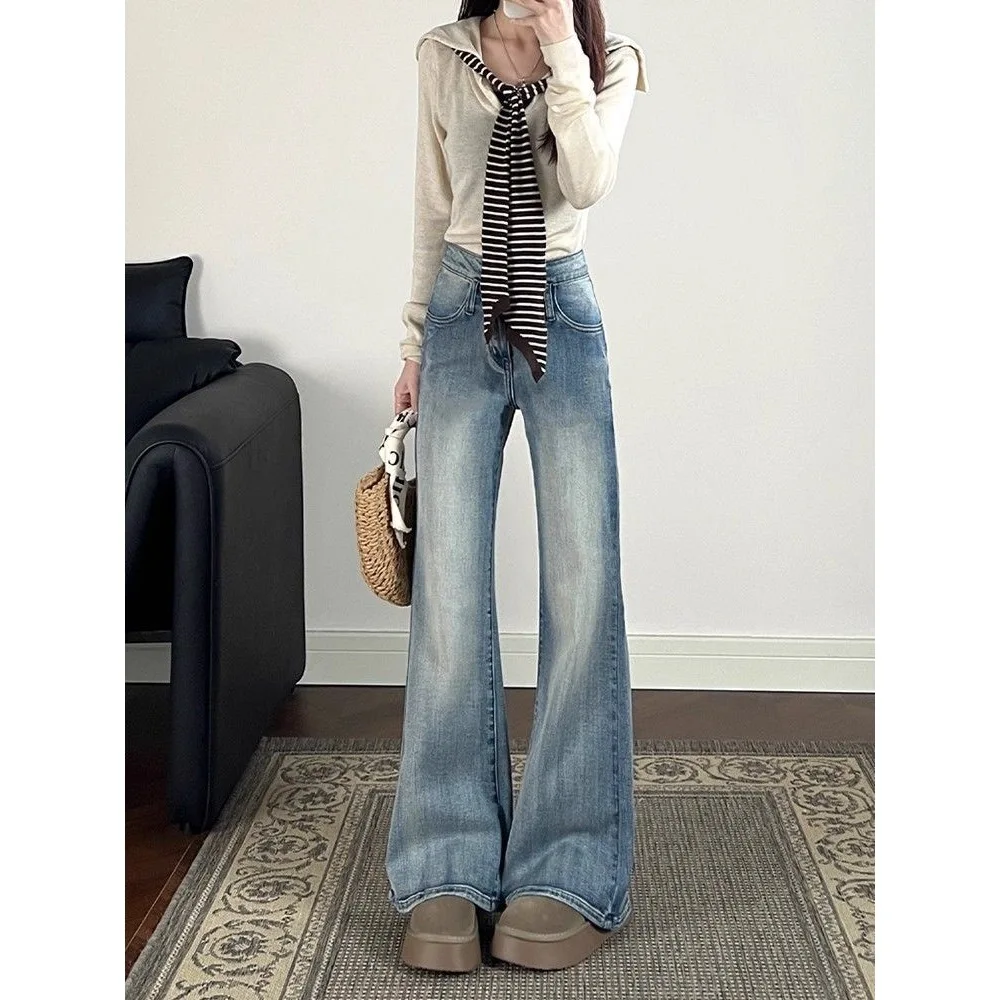 Low Waist Bell Bottom Denim Jeans Women's Petite Size Light Blue Vintage American Style Elastic Moccasin Long Pants
Low Waist Bell Bottom Denim Jeans Women's Petite Size Light Blue Vintage American Style Elastic Moccasin Long Pants