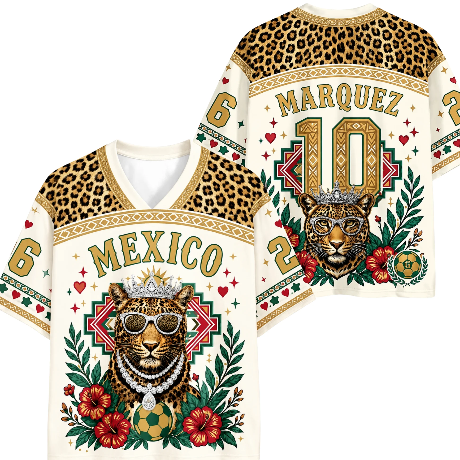 Retro Leopard Print Light Luxury Style Mexican 3D Printed Men's and Women's Loose Breathable Mesh Support Short Sleeved Shirt
Retro Leopard Print Light Luxury Style Mexican 3D Printed Men's and Women's Loose Breathable Mesh Support Short Sleeved Shirt