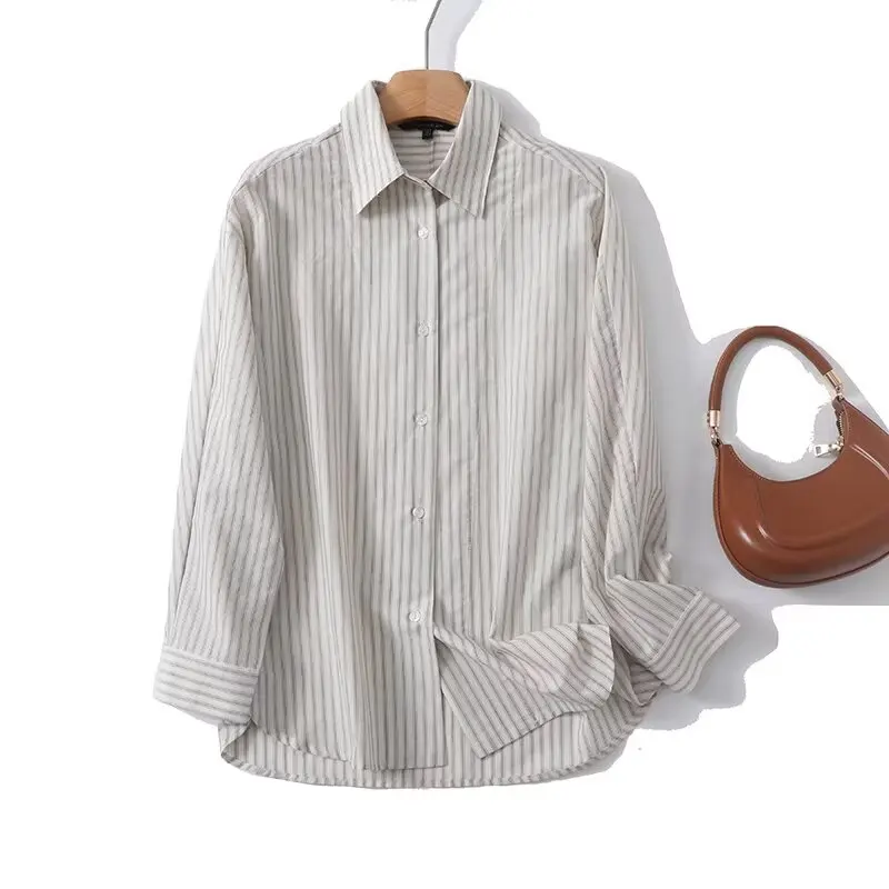 Весенняя новая свободная полосатая длинная женская блузка све irt для женщин, универсальная цветная блузка, топ, женская блузка
Весенняя новая свободная полосатая длинная женская блузка све irt для женщин, универсальная цветная блузка, топ, женская блузка