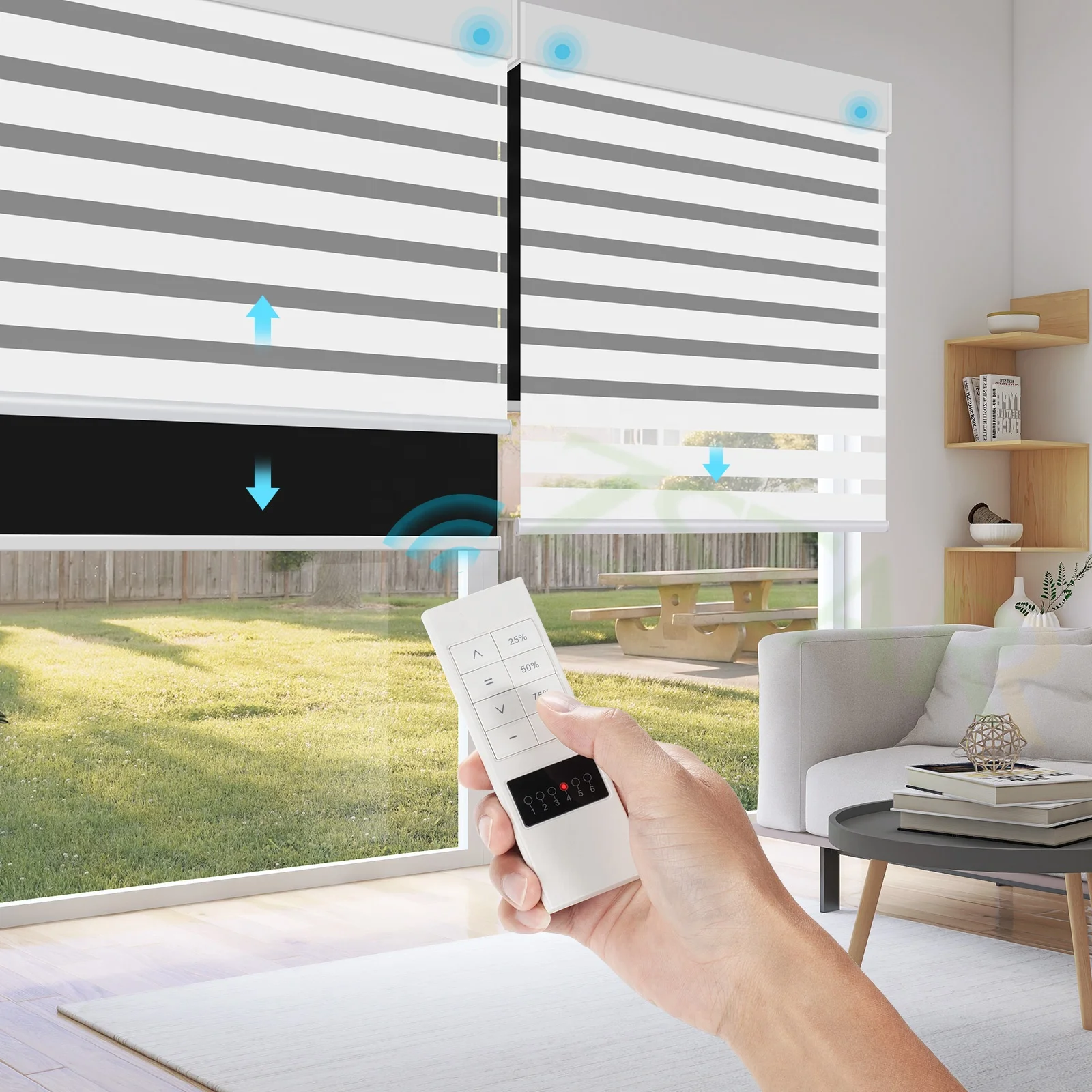 Blackout Blind Black Motorized Dual Roller Blind Rechargeable Day Night Zebra Shade With Smart Blinds For Hotel Electronic
Blackout Blind Black Motorized Dual Roller Blind Rechargeable Day Night Zebra Shade With Smart Blinds For Hotel Electronic