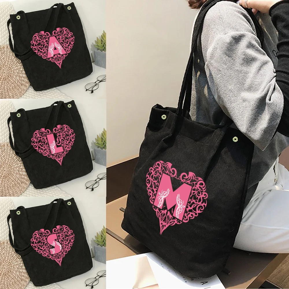 Women's Corduroy Shoulder Bag Large Capacity Lightweight Foldable Handbag Fashion Women's Handbag Love Series
Women's Corduroy Shoulder Bag Large Capacity Lightweight Foldable Handbag Fashion Women's Handbag Love Series