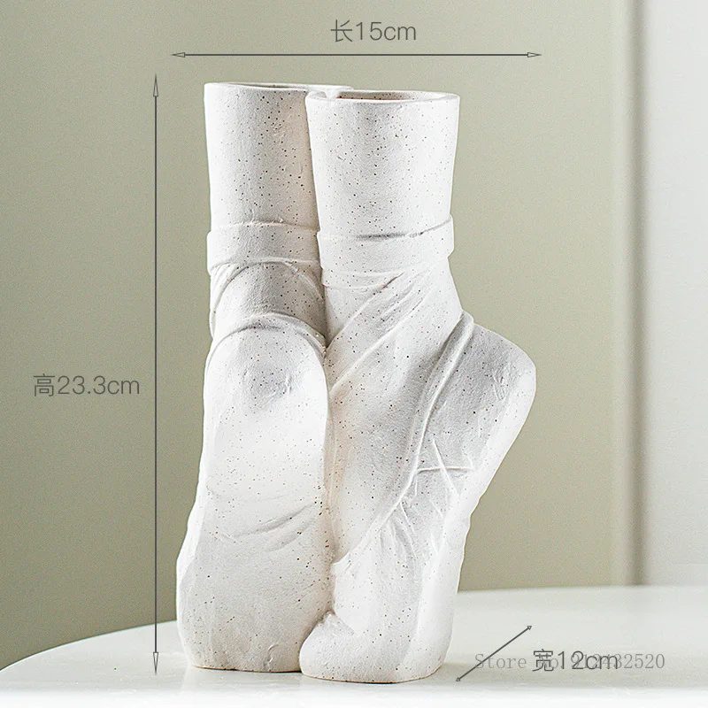 European Creative Ballet Shoe Shape Ceramic Vase, Home Living Room Bedroom Office Dining Room Desktop Art Decorative, Vases, 1Pc
European Creative Ballet Shoe Shape Ceramic Vase, Home Living Room Bedroom Office Dining Room Desktop Art Decorative, Vases, 1Pc