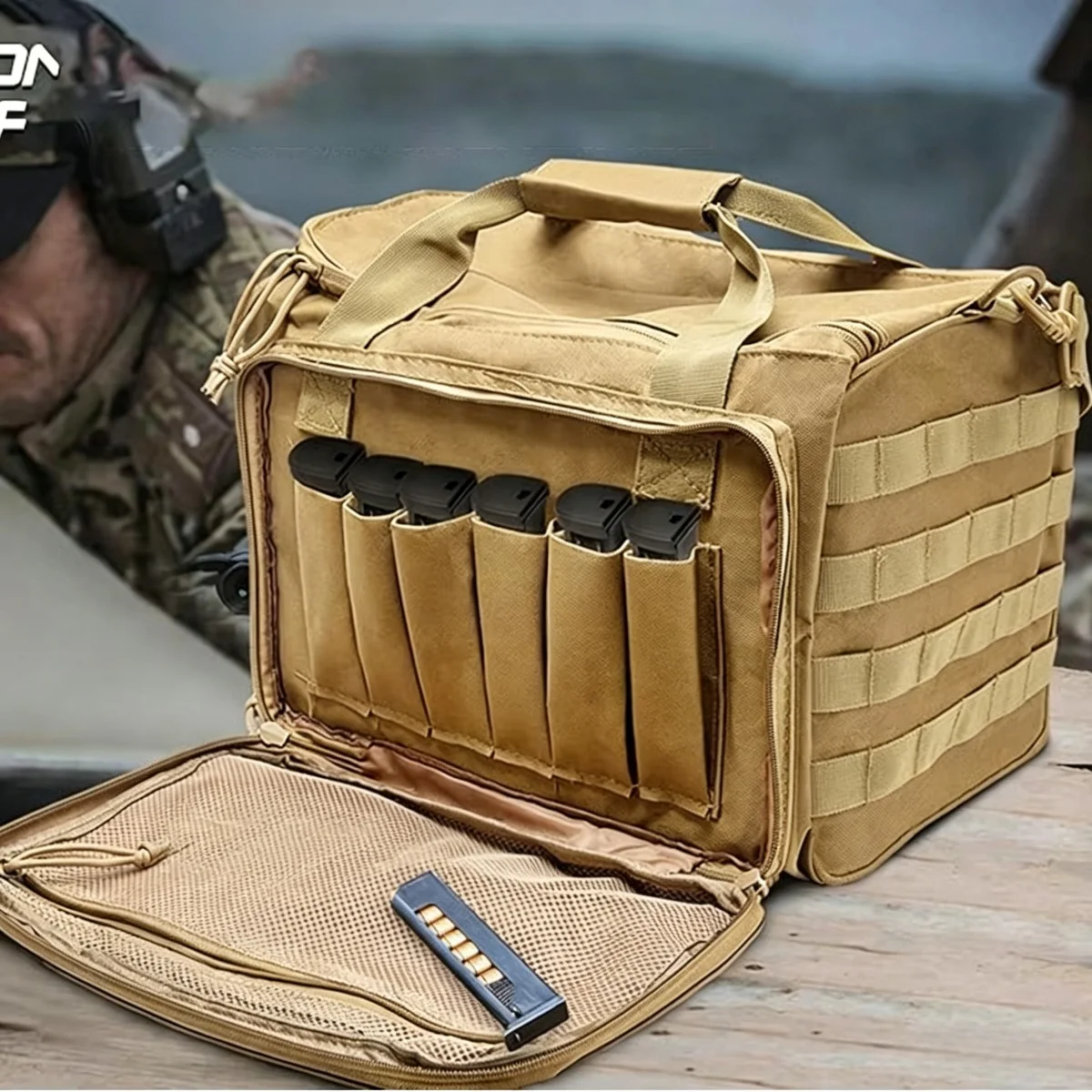 Tactical Multifunctional Range Bag Molle Shoulder Bag High Capacity Hunting Training Supplies
Tactical Multifunctional Range Bag Molle Shoulder Bag High Capacity Hunting Training Supplies