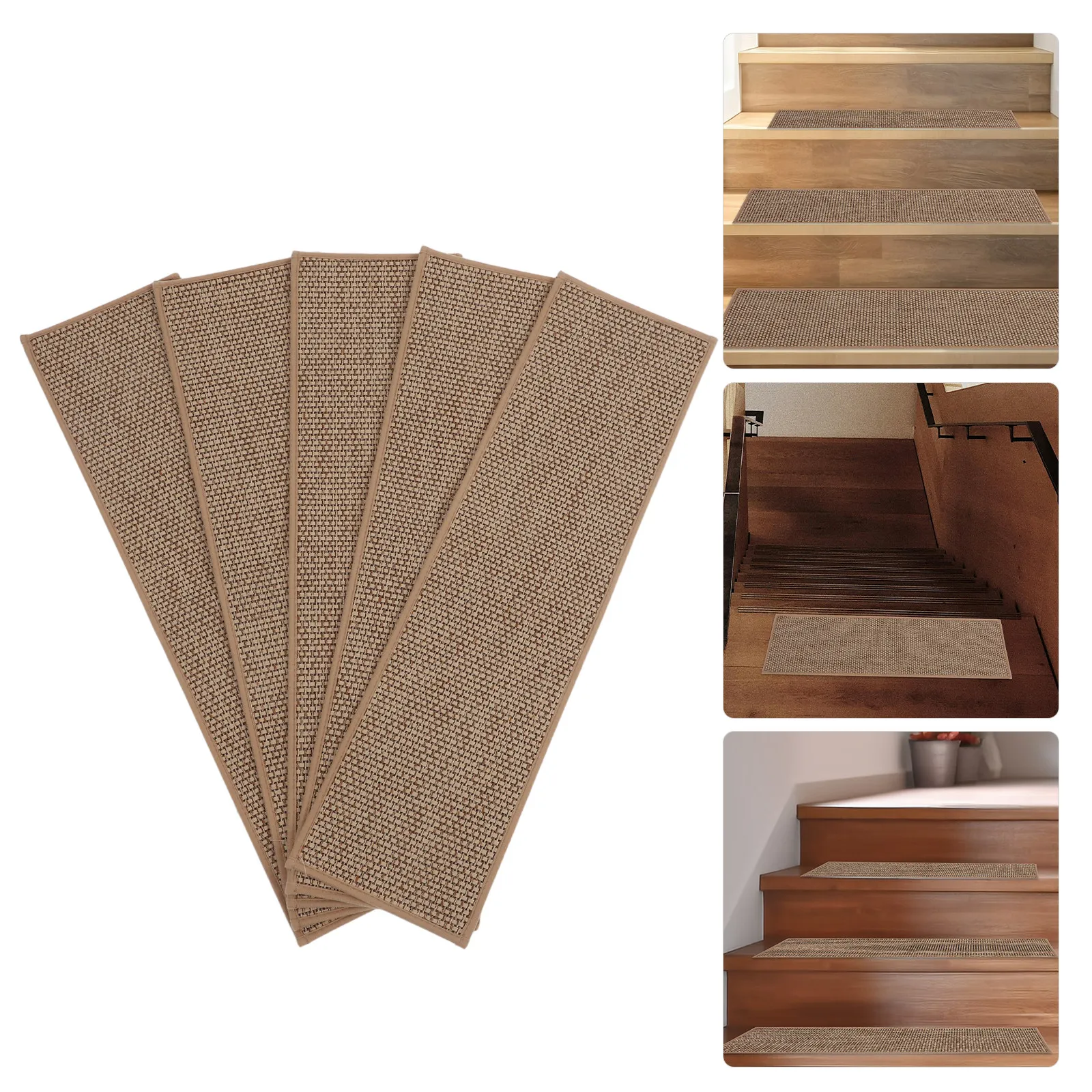 5Pcs Stair Tread Pads Non-Slip Surface for Indoor Steps Self-Adhesive Anti-Skid Stair Covers Safe for Pets Long-Lasting
5Pcs Stair Tread Pads Non-Slip Surface for Indoor Steps Self-Adhesive Anti-Skid Stair Covers Safe for Pets Long-Lasting