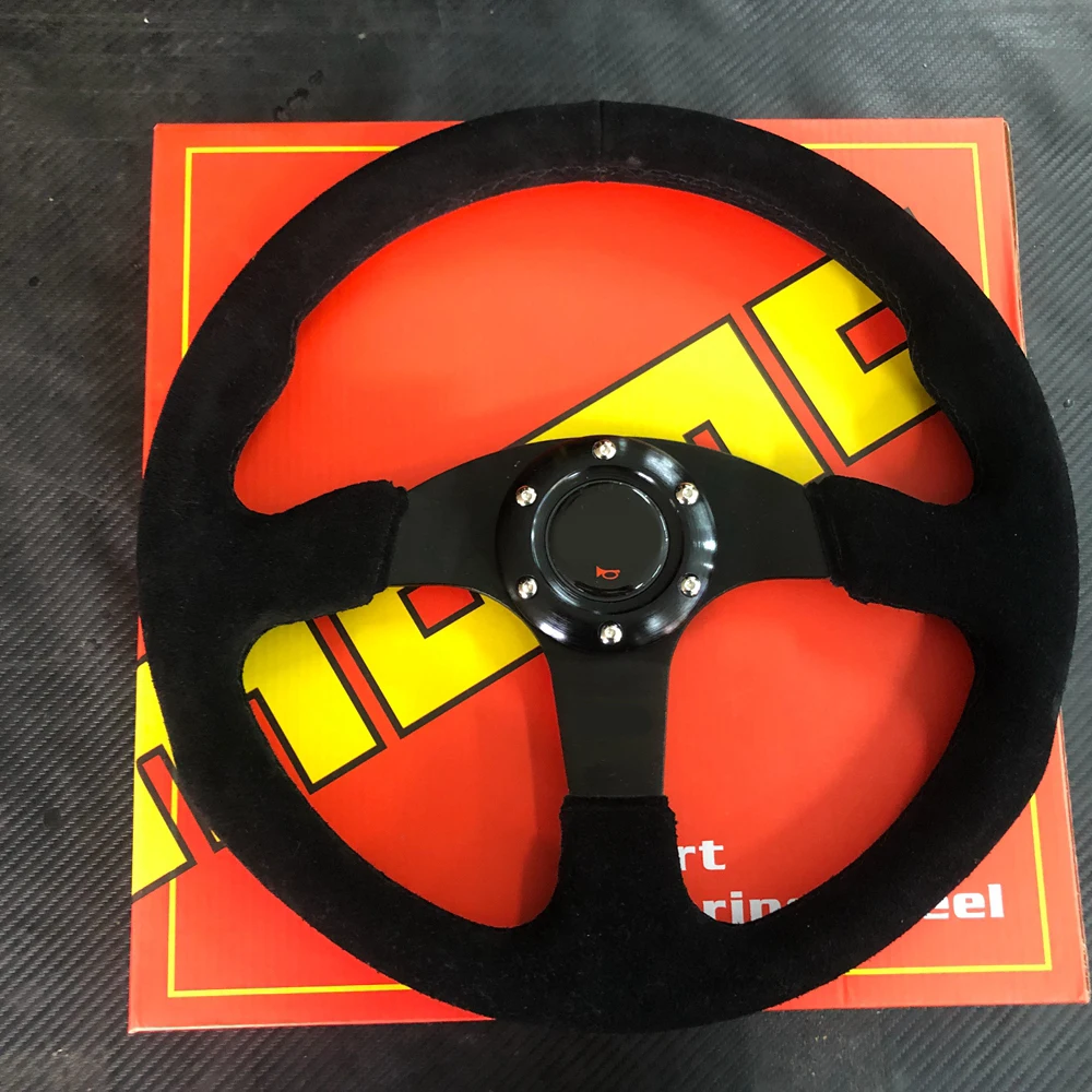 350MM M.O Flat Racing JDM Drift Suede Steering Wheel Rally Car Sport Steering Wheel JDM Racing Sim Game Steering Wheel
350MM M.O Flat Racing JDM Drift Suede Steering Wheel Rally Car Sport Steering Wheel JDM Racing Sim Game Steering Wheel