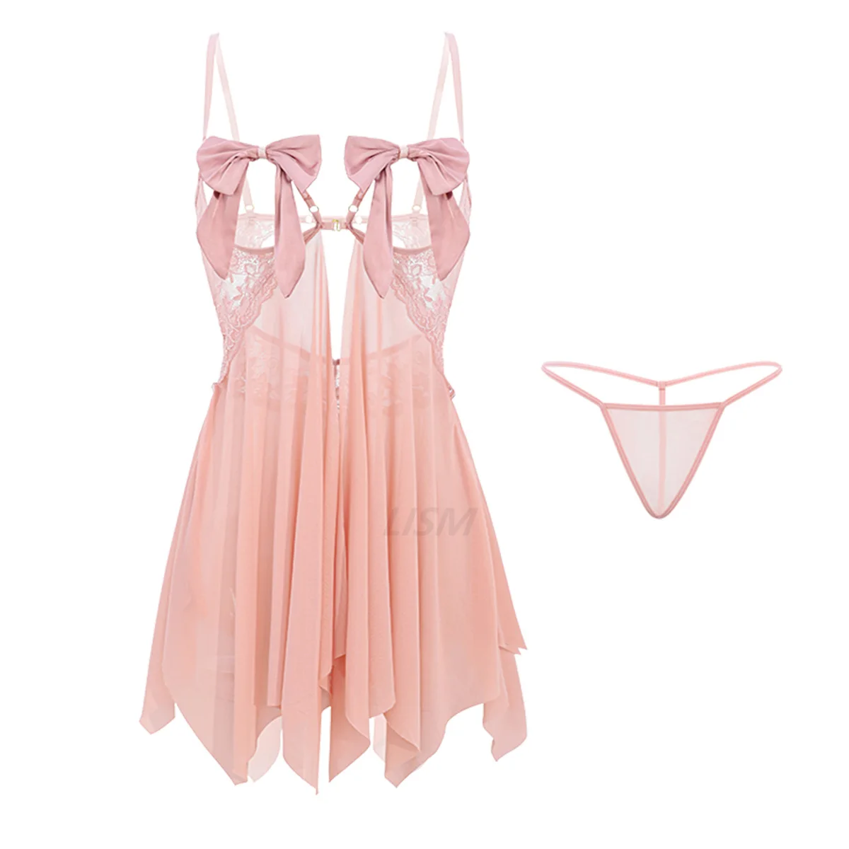 LISM Pink Sexy Babydoll Sleep Dress, Lace Patchwork Irregular Hem See Through Lingerie for Valentine's Day
LISM Pink Sexy Babydoll Sleep Dress, Lace Patchwork Irregular Hem See Through Lingerie for Valentine's Day