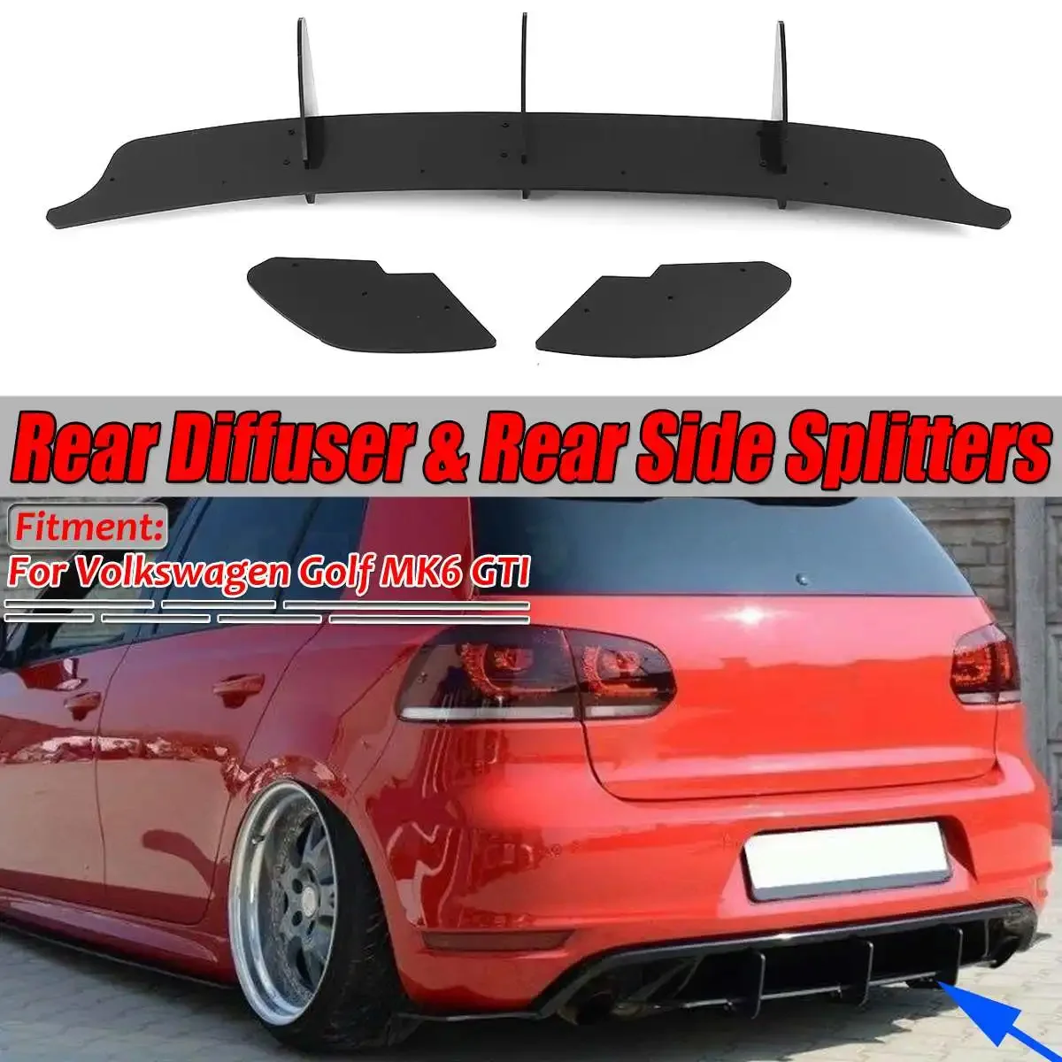 Car Rear Bumper Lip Diffuser Splitters Body Kit Spoiler Aprons Cover Guard Trim For Volkswagen For VW For Golf 6 VII MK6 GTI R20
Car Rear Bumper Lip Diffuser Splitters Body Kit Spoiler Aprons Cover Guard Trim For Volkswagen For VW For Golf 6 VII MK6 GTI R20