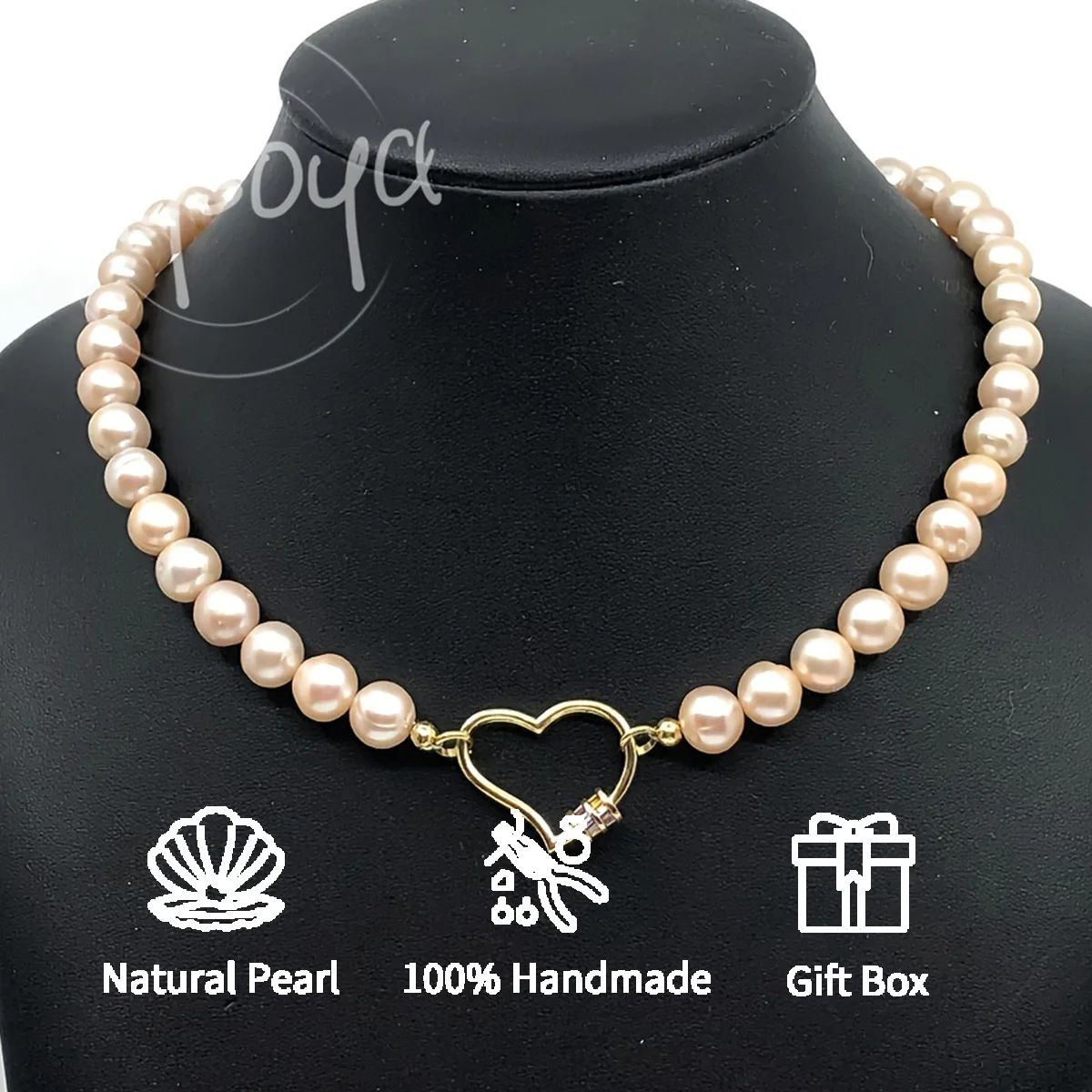 MYSOYA 7-9mm Natural Pink Freshwater Pearl Necklace Multi Size Gift Box Birthday Wedding Christmas New Year Valentines Day Gift
MYSOYA 7-9mm Natural Pink Freshwater Pearl Necklace Multi Size Gift Box Birthday Wedding Christmas New Year Valentines Day Gift