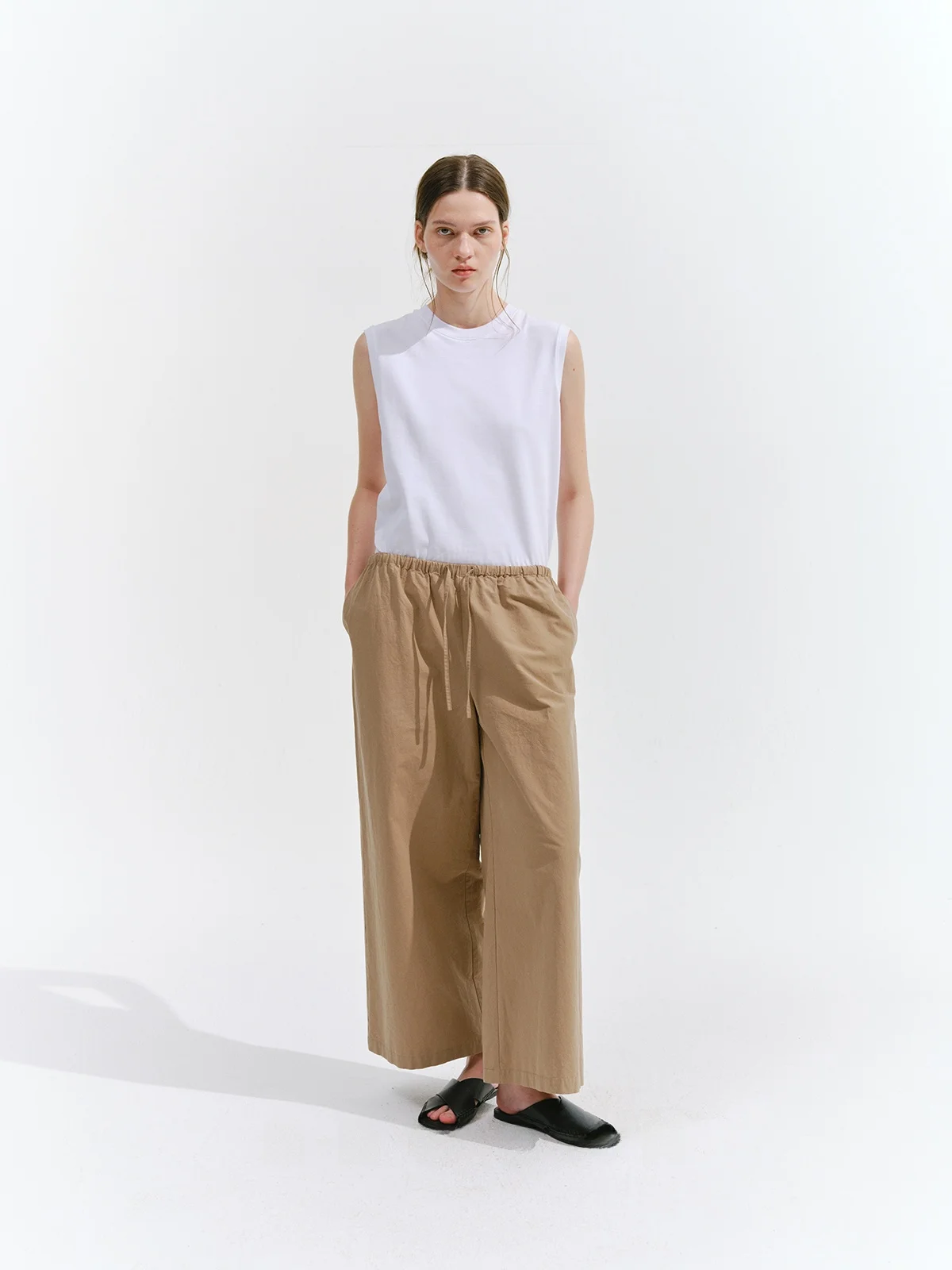 REWEAR Casual Cotton Linen Washed Creased Texture Elastic Drawstring Silhouette Straight Leg Pants Women 12239
REWEAR Casual Cotton Linen Washed Creased Texture Elastic Drawstring Silhouette Straight Leg Pants Women 12239