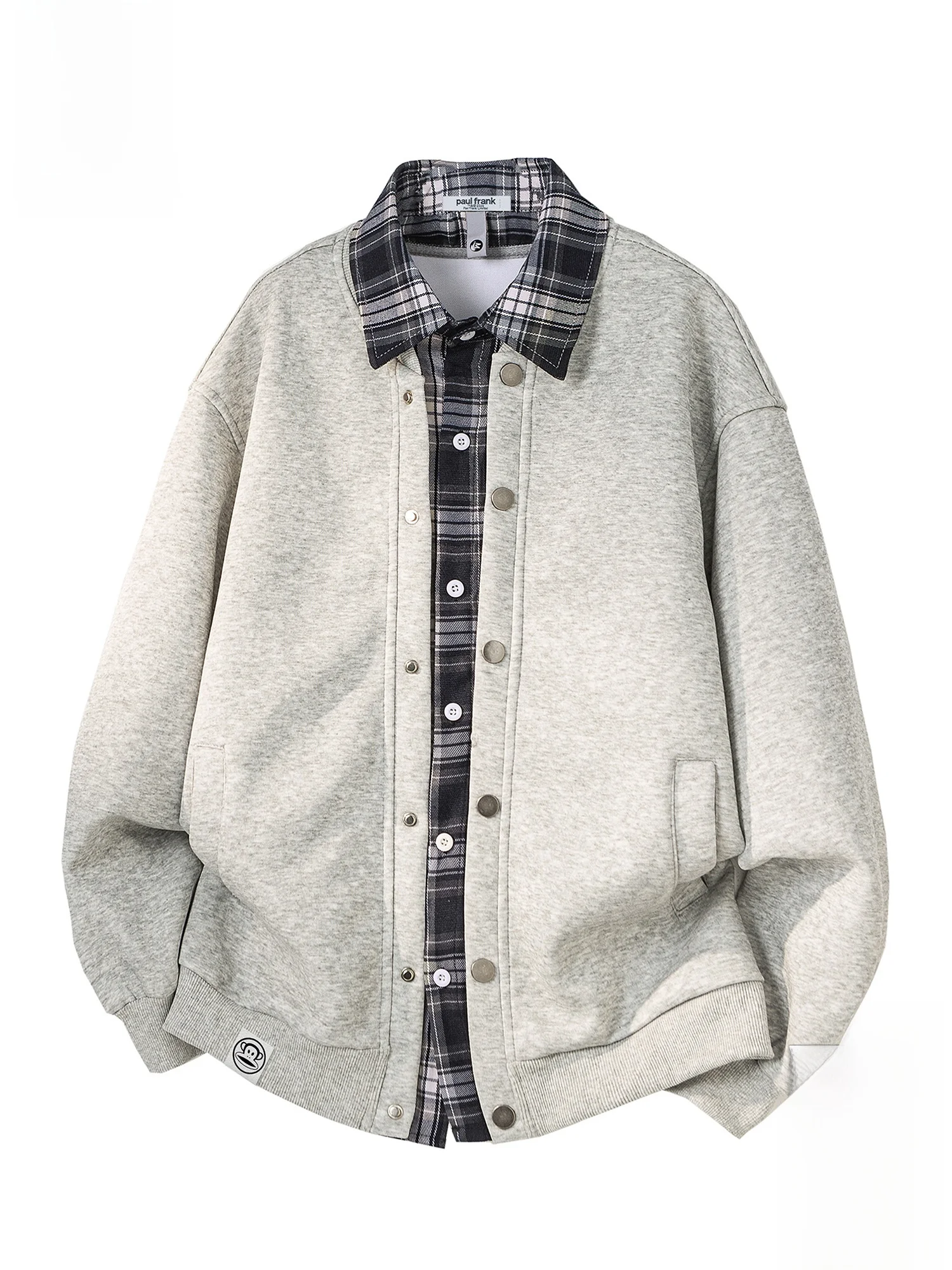 PaulFrank Large Mouth Monkey Plaid irt Collar Patchwork Sweatirt Men's Spring Trend Loose Top Comfortable Cotton Blend
PaulFrank Large Mouth Monkey Plaid irt Collar Patchwork Sweatirt Men's Spring Trend Loose Top Comfortable Cotton Blend