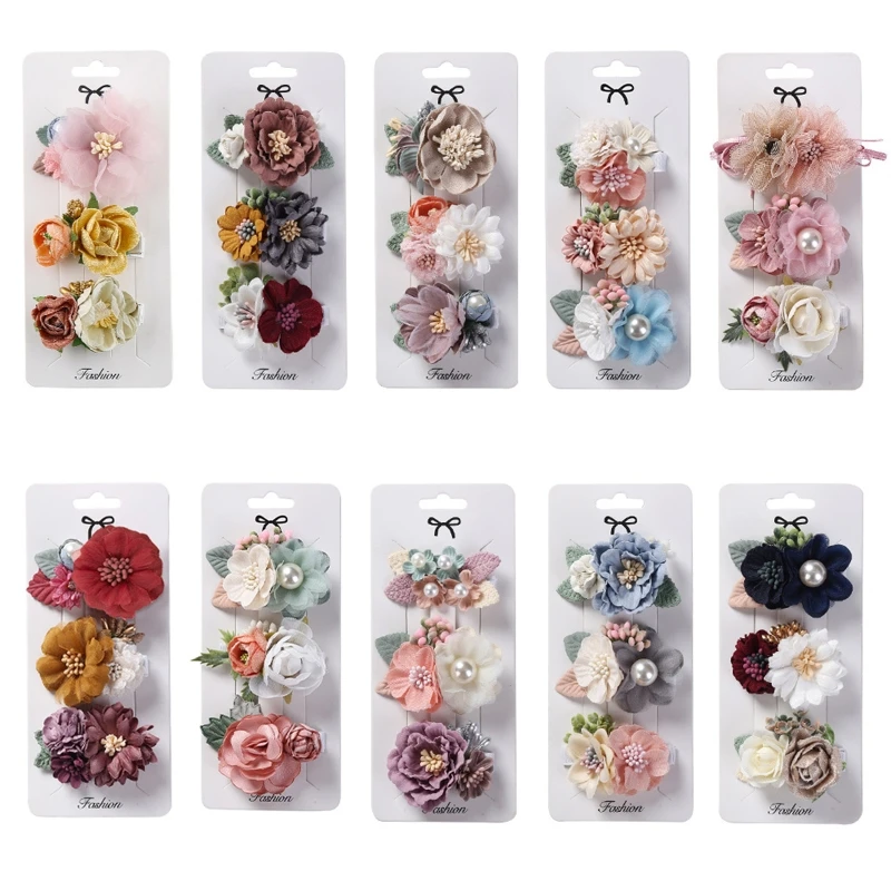 3Pcs Kids Baby Girls Floral Hair Clips Set Artificial Flower Fully Lined Clip Princess Hair Bow Accessories
3Pcs Kids Baby Girls Floral Hair Clips Set Artificial Flower Fully Lined Clip Princess Hair Bow Accessories