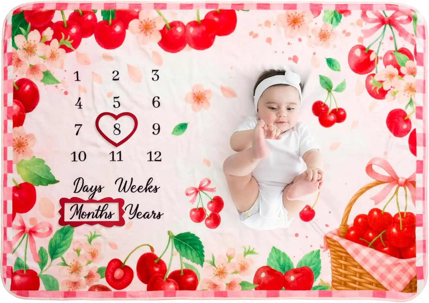 Плед для фотосессий VIKAMA Baby Monthly Milestone — декоративный плед для фотосъемки с цветами, отображающий этапы развития ребенка — декоративный плед для детской комнаты
Плед для фотосессий VIKAMA Baby Monthly Milestone — декоративный плед для фотосъемки с цветами, отображающий этапы развития ребенка — декоративный плед для детской комнаты