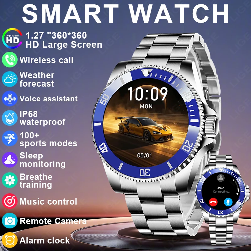 LIGE 2026 Style Luxury Smart Watch For Men Waterproof Sport Digital Business Smart Watches For Gift Smart Band Dials Answer Call
LIGE 2026 Style Luxury Smart Watch For Men Waterproof Sport Digital Business Smart Watches For Gift Smart Band Dials Answer Call