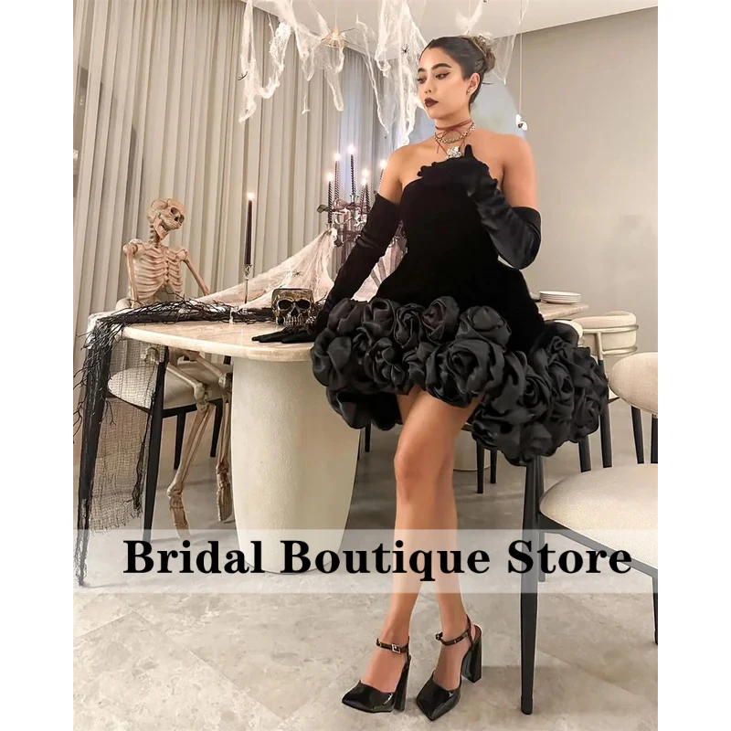 Customized Strapless Black Evening Dress Rose Short Formal Prom Gown For Women Party Quinceanera Dress Trendy Style
Customized Strapless Black Evening Dress Rose Short Formal Prom Gown For Women Party Quinceanera Dress Trendy Style