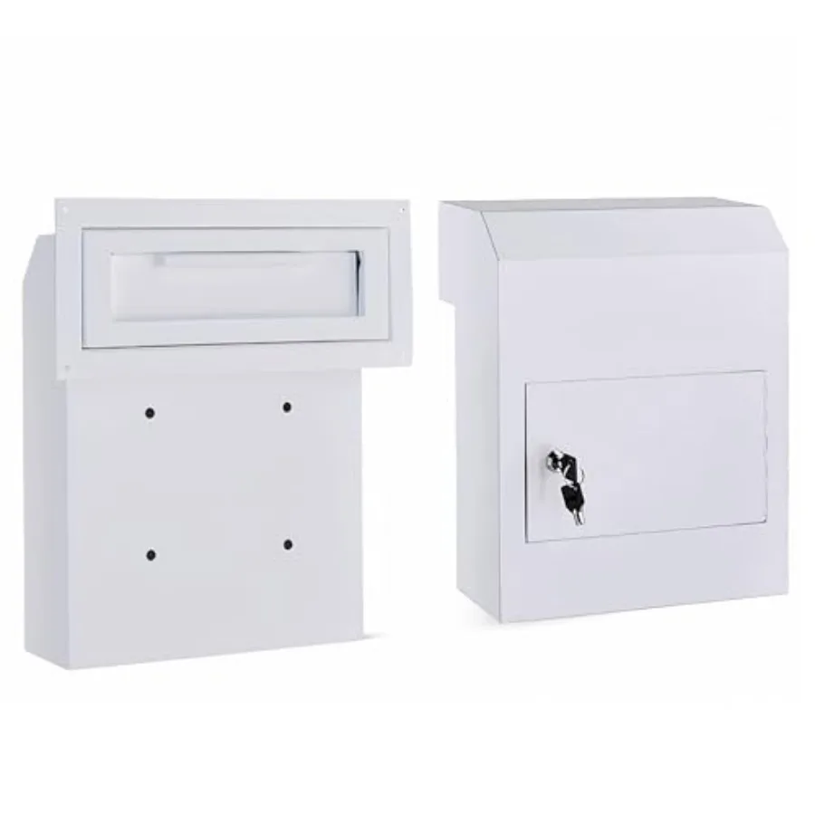 Through-the-Door Locking Key Drop Box Heavy Duty Rainproof Door Mail Slot Drop Boxes for Business with Tubular Lock Keys Baffle
Through-the-Door Locking Key Drop Box Heavy Duty Rainproof Door Mail Slot Drop Boxes for Business with Tubular Lock Keys Baffle