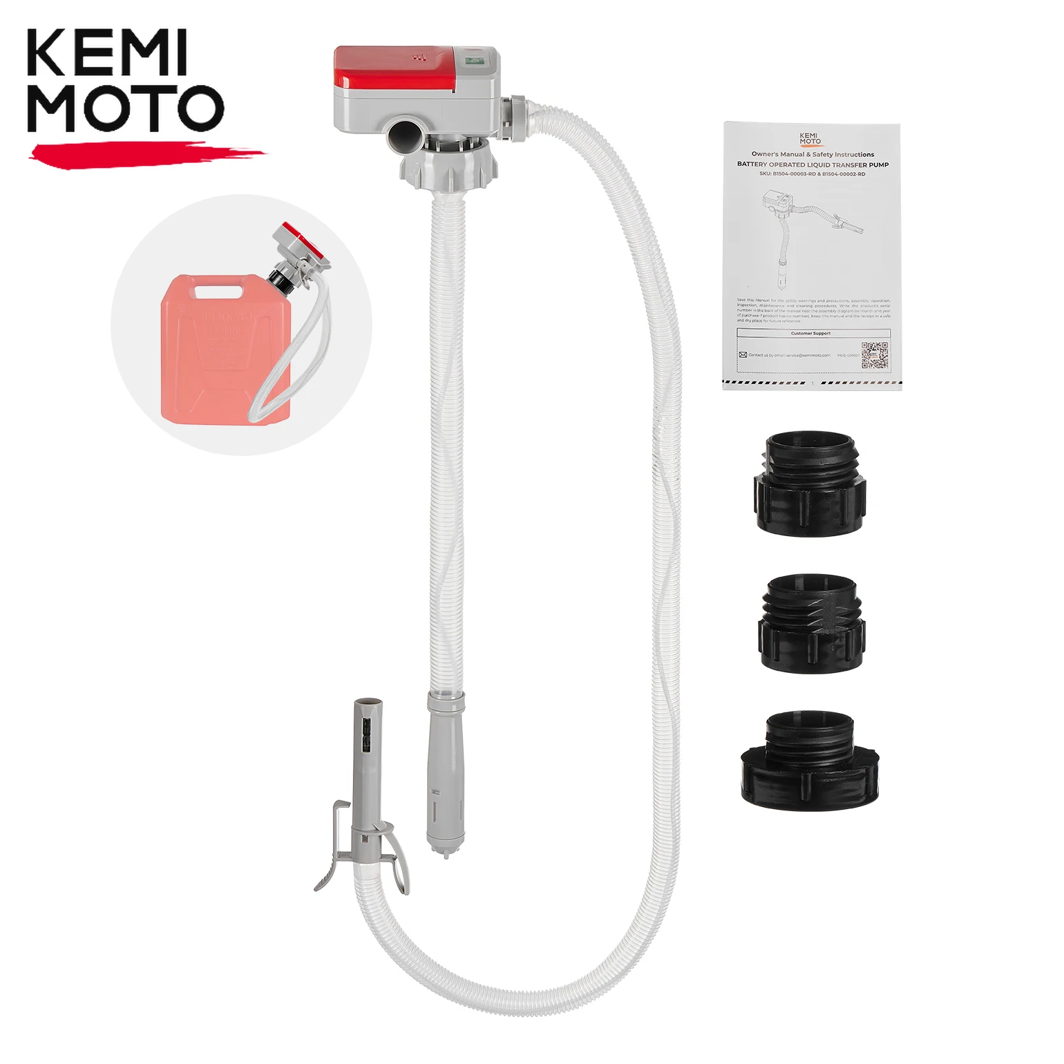 UTV Fuel Transfer Pump with Auto Stop Sensor Overfill Protection Portable Automatic Fuel Transfer Pump Kit with 3 Tank Adapter
UTV Fuel Transfer Pump with Auto Stop Sensor Overfill Protection Portable Automatic Fuel Transfer Pump Kit with 3 Tank Adapter