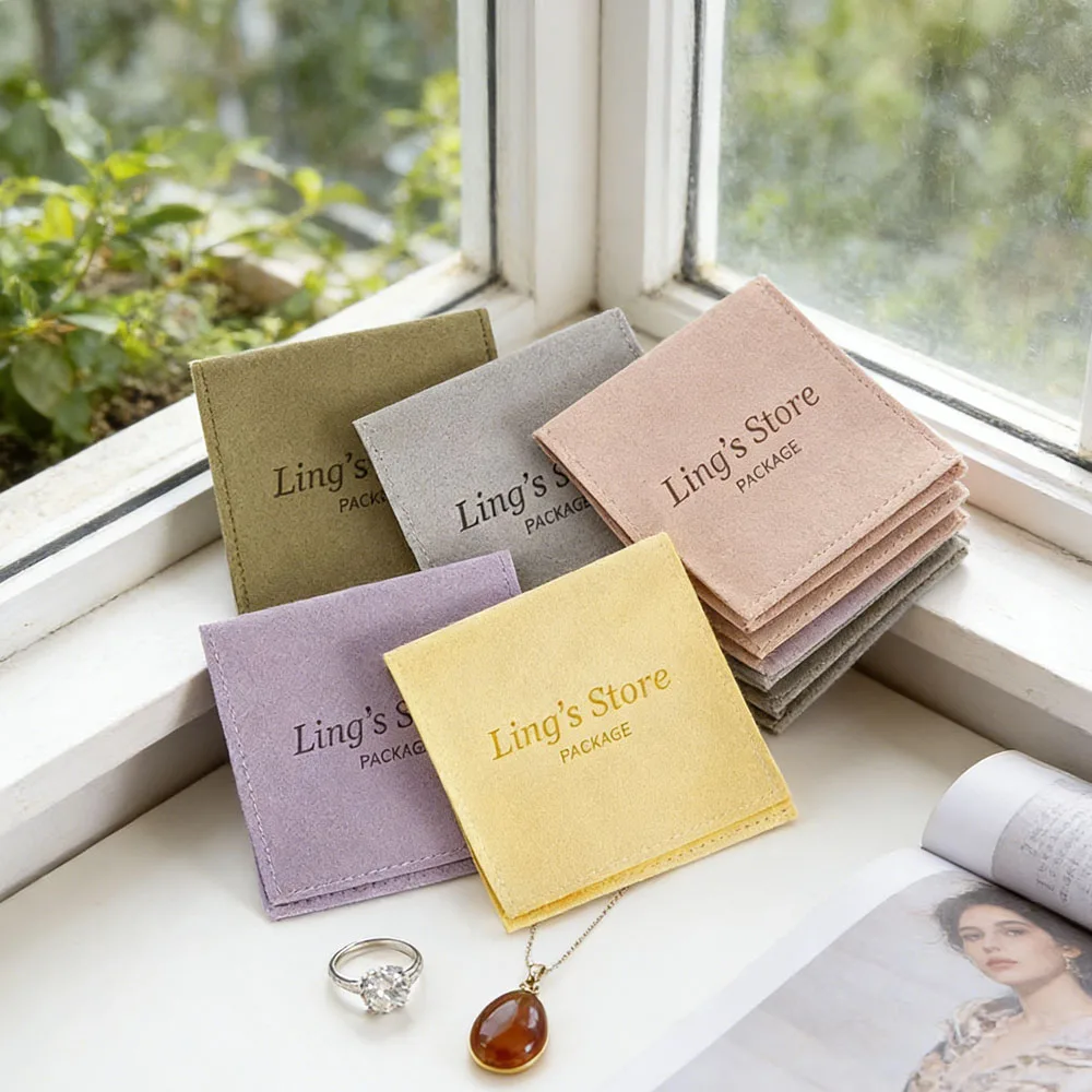 50pcs Custom Logo 8x8cm Microfiber Jewelry Bag Suede Velvet Packaging Pouch Earrings Ring Cosmetic Display Pocket Gift Organizer
50pcs Custom Logo 8x8cm Microfiber Jewelry Bag Suede Velvet Packaging Pouch Earrings Ring Cosmetic Display Pocket Gift Organizer