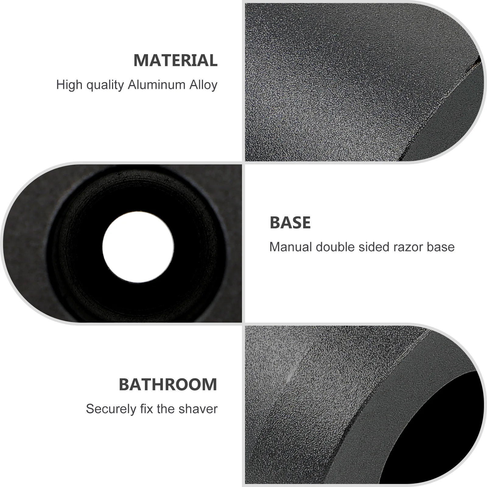 Manual Double Sided Shaver Base Durable Moisture Proof Rust Proof Space Saving Bathroom Organizer Stable Non Slip Alloy Razor
Manual Double Sided Shaver Base Durable Moisture Proof Rust Proof Space Saving Bathroom Organizer Stable Non Slip Alloy Razor