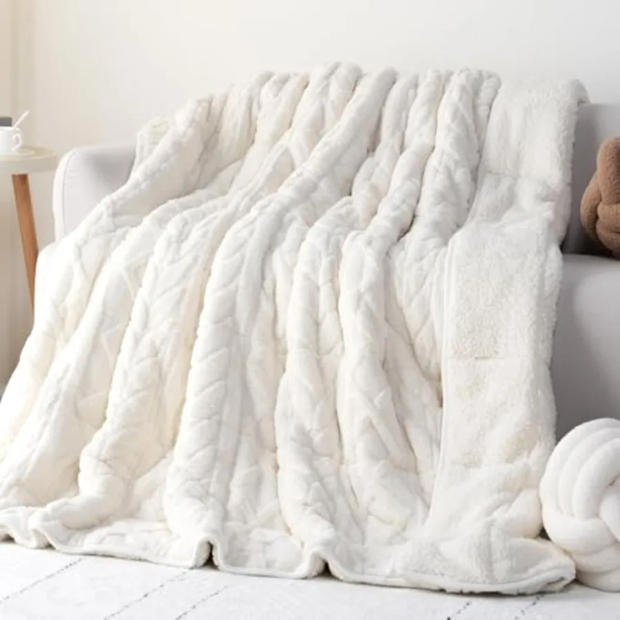 Jacquard Weighted Blanket 15lbs for Adults Queen Size Ultra Soft Cozy Comfort Sherpa Blanket for Relax and Sleep Heavy Bed Blan
Jacquard Weighted Blanket 15lbs for Adults Queen Size Ultra Soft Cozy Comfort Sherpa Blanket for Relax and Sleep Heavy Bed Blan
