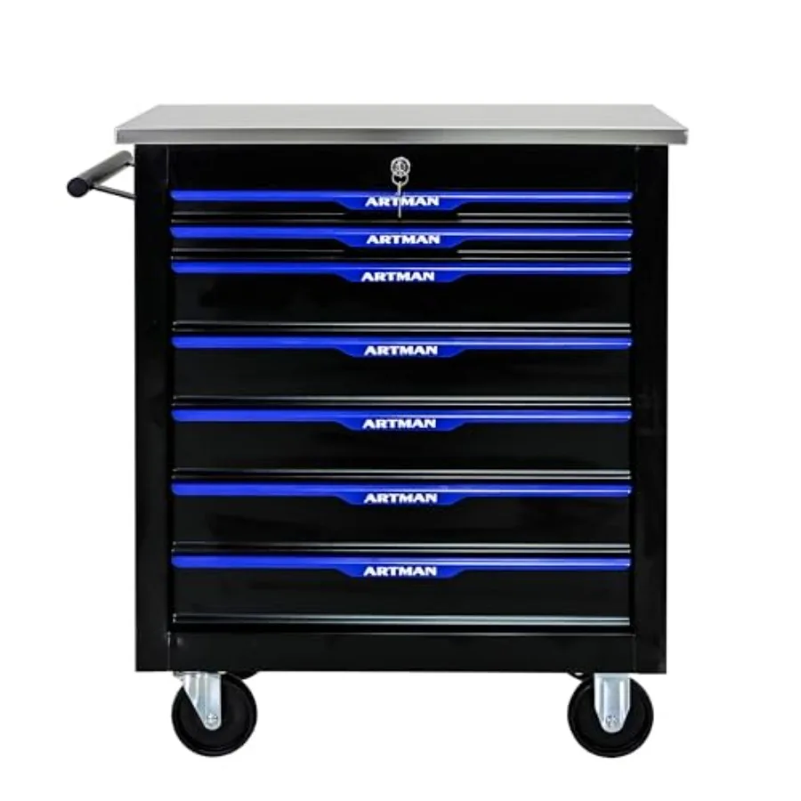7 Drawer Rolling Tool Chest with Locker 25.9" D Metal Movable Lockable Tool Cart Box Multi-Functional Hardware Storage Cabinet
7 Drawer Rolling Tool Chest with Locker 25.9" D Metal Movable Lockable Tool Cart Box Multi-Functional Hardware Storage Cabinet
