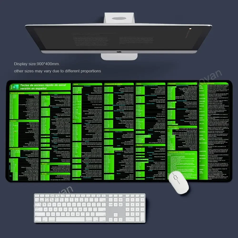 Large Excel Spanish Mouse Pad Cheat Sheet For Blender Shortcuts Professional Keyboard Mousepad Software Web AI Engineer Desk Mat
Large Excel Spanish Mouse Pad Cheat Sheet For Blender Shortcuts Professional Keyboard Mousepad Software Web AI Engineer Desk Mat