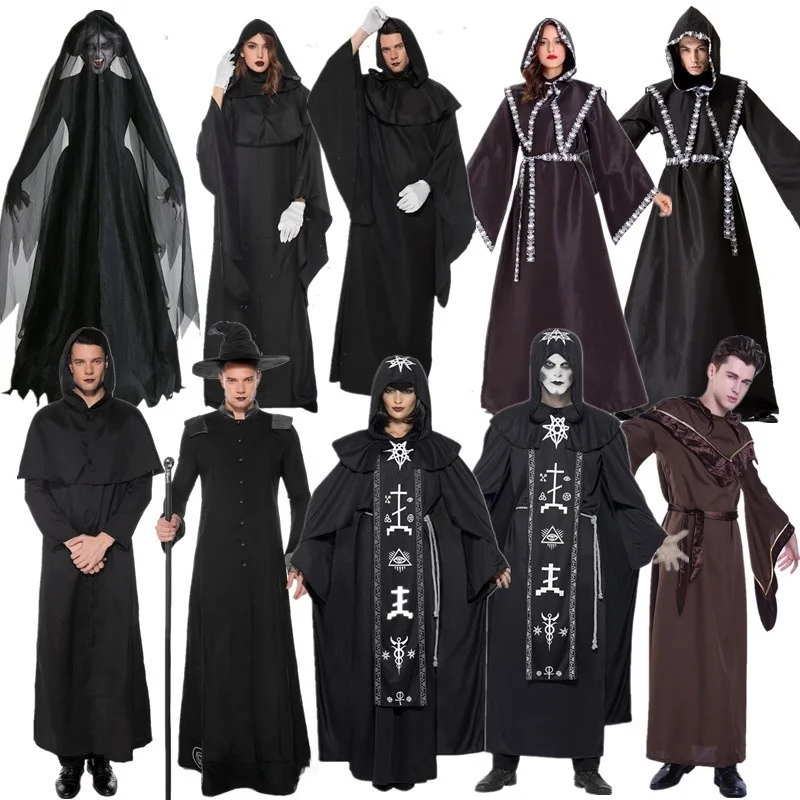 Adult Halloween Cosplay Wizard Robe Devilish Magic Chef Performance Costume Men Women Masquerade Ball Transformation Outfit
Adult Halloween Cosplay Wizard Robe Devilish Magic Chef Performance Costume Men Women Masquerade Ball Transformation Outfit