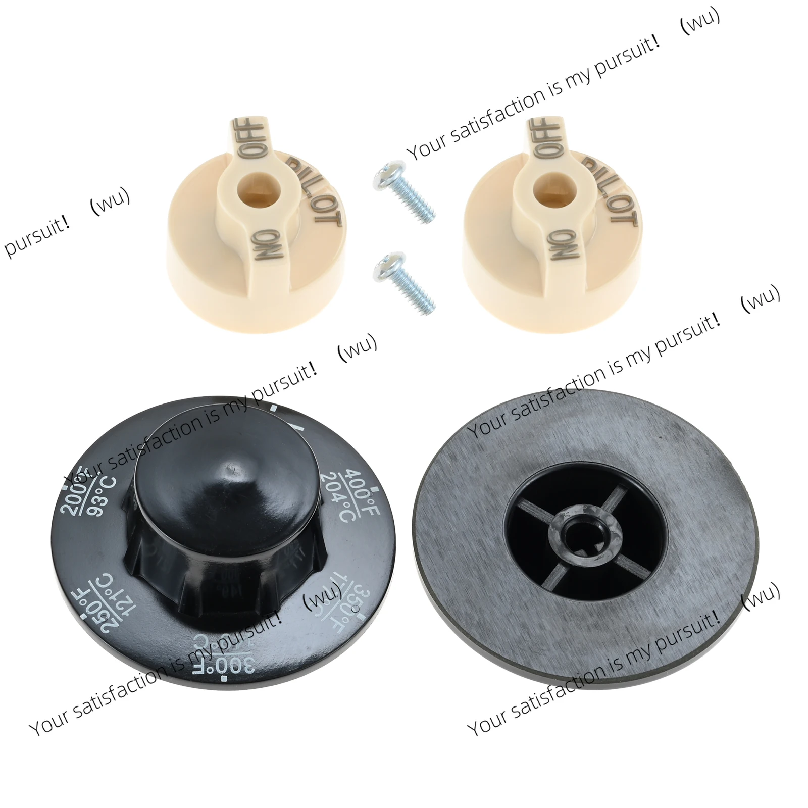 2 sets Control Valve Beige Pilot Dial Knob and 200-400°F Thermostat Knob for Fryers, Range, Braising
2 sets Control Valve Beige Pilot Dial Knob and 200-400°F Thermostat Knob for Fryers, Range, Braising