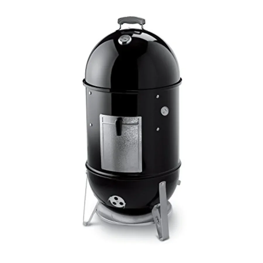 Outdoor BBQ smoker with porcelain-enameled kettle, black finish, dual cooking grates and precise temperature control dampers
Outdoor BBQ smoker with porcelain-enameled kettle, black finish, dual cooking grates and precise temperature control dampers
