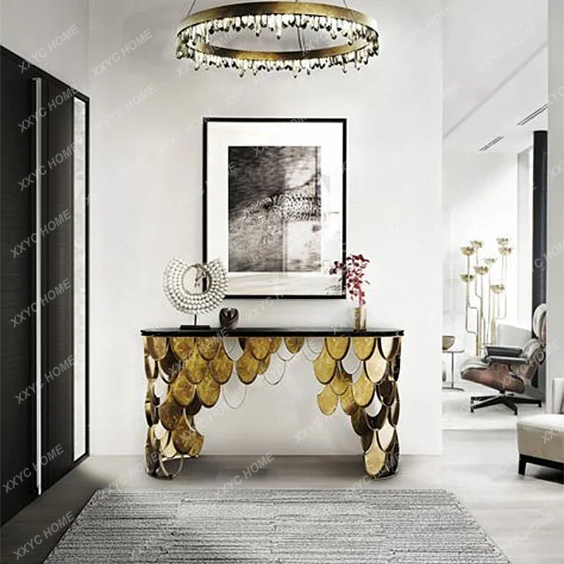HHLight Luxury Marble Luxury Villa Living Room Artistic Fish Scale Creative Strip Case Table
HHLight Luxury Marble Luxury Villa Living Room Artistic Fish Scale Creative Strip Case Table