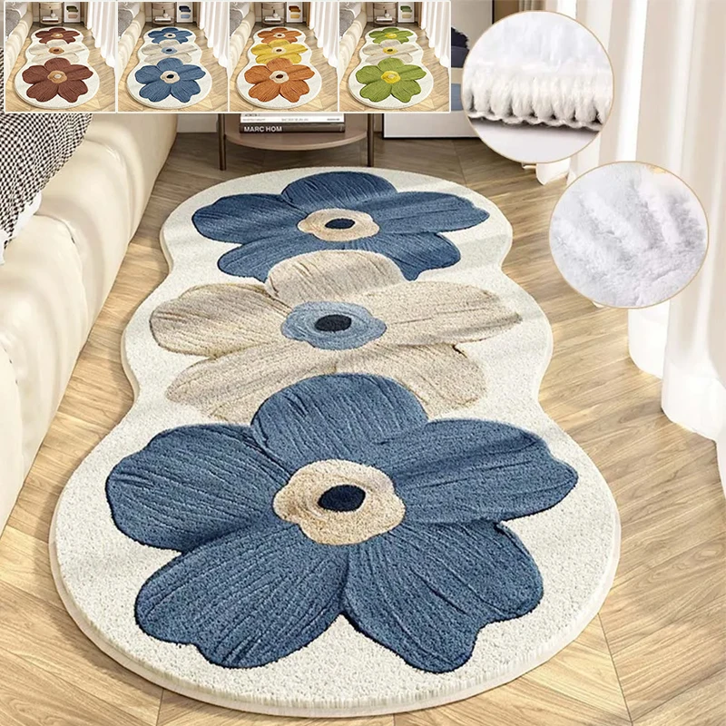 Flower Cycle Bedside Carpet Flower Pattern Area Rugs Imitation Wool Carpets Non-slip Floor Mat for Bedroom Home Decoration Rug
Flower Cycle Bedside Carpet Flower Pattern Area Rugs Imitation Wool Carpets Non-slip Floor Mat for Bedroom Home Decoration Rug