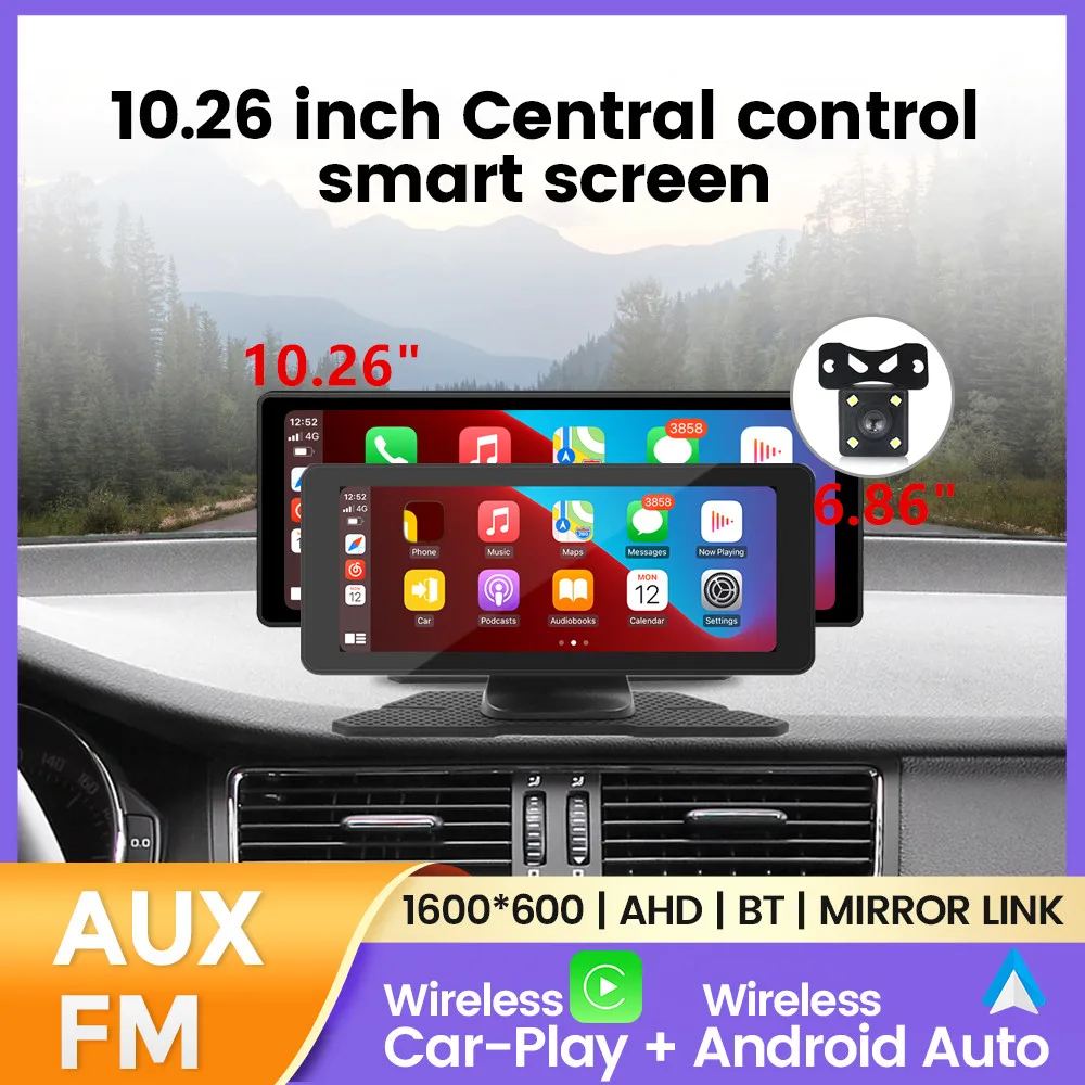Car Multimedia Player Wireless CarPlay Android Auto Player 10.26 Inch Central Smart Screen WiFi EQ Monitor Fm Radio Rear Camera
Car Multimedia Player Wireless CarPlay Android Auto Player 10.26 Inch Central Smart Screen WiFi EQ Monitor Fm Radio Rear Camera
