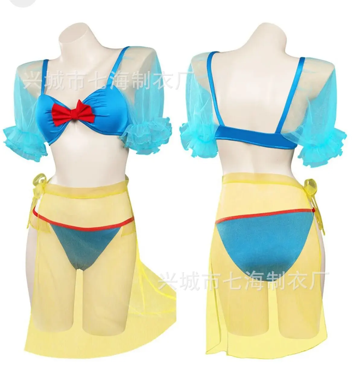 Комплект из 3 предметов, купальник принцессы в стиле "Лолита", милая Женская одежда с юбкой-саронг, накидка, пляжная одежда, купальный костюм
Комплект из 3 предметов, купальник принцессы в стиле "Лолита", милая Женская одежда с юбкой-саронг, накидка, пляжная одежда, купальный костюм