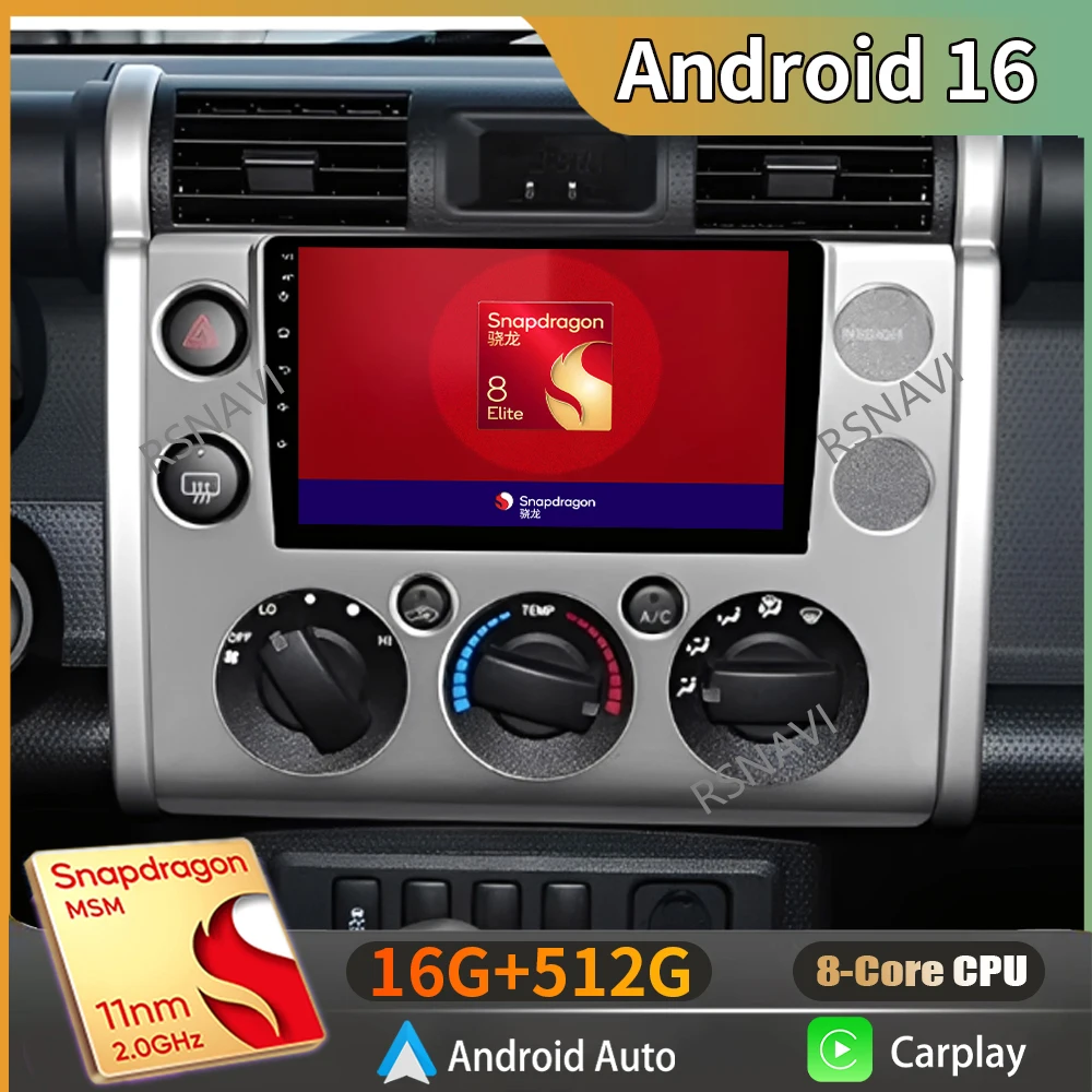 Android 16 wifi+4G Carplay Car Radio For Toyota FJ Cruiser J15 2007 - 2018 Navigation GPS Qualcomm Snapdragon Multimedia DSP DVD
Android 16 wifi+4G Carplay Car Radio For Toyota FJ Cruiser J15 2007 - 2018 Navigation GPS Qualcomm Snapdragon Multimedia DSP DVD