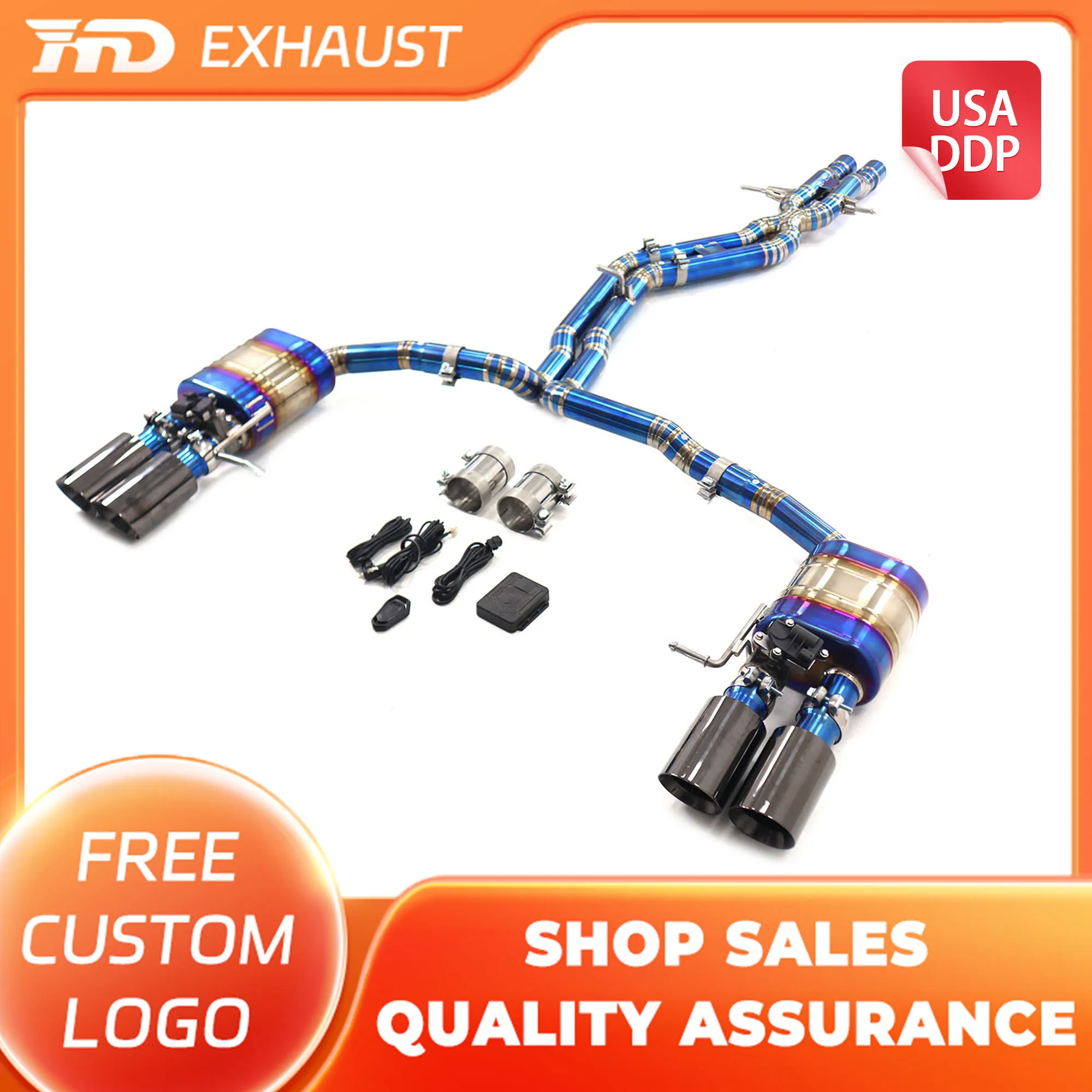 HMD Hot sale Titanium Exhaust System Sport Catback Exhaust for Audi S8 D5 4.0T Muffler With Valve
HMD Hot sale Titanium Exhaust System Sport Catback Exhaust for Audi S8 D5 4.0T Muffler With Valve