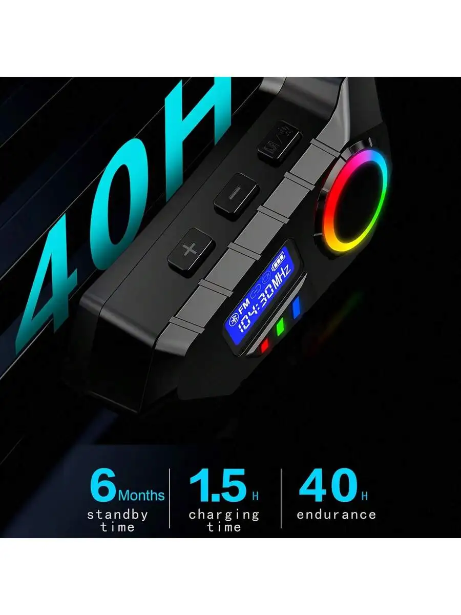 Motorcycle Helmet Headset Wireless Bluetooth 5.4 Waterproof 40H Battery Hands-Free Calling Stereo Music Player Type-C Charging
Motorcycle Helmet Headset Wireless Bluetooth 5.4 Waterproof 40H Battery Hands-Free Calling Stereo Music Player Type-C Charging