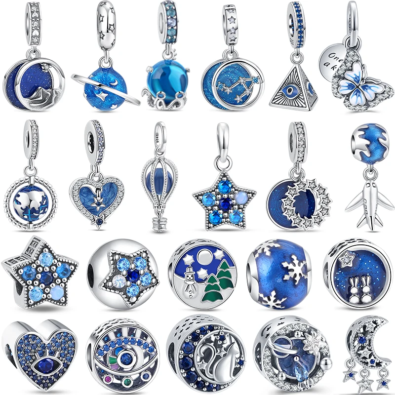 Hot Sale Blue Series Star Heart Butterfly Charm Cat Bead Constellation Pendent 925 Sterling Silver Fit Original Pandora Bracelet
Hot Sale Blue Series Star Heart Butterfly Charm Cat Bead Constellation Pendent 925 Sterling Silver Fit Original Pandora Bracelet