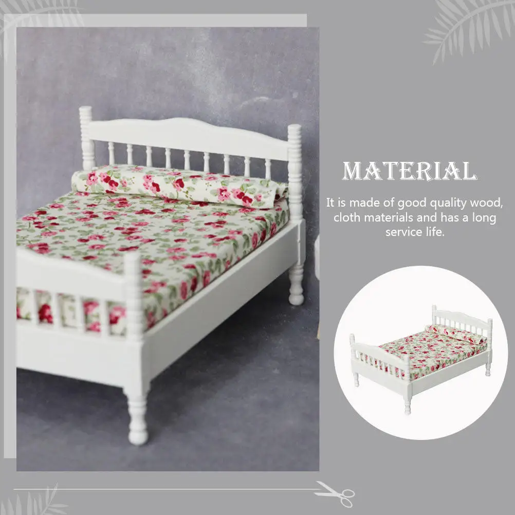 Wooden Double Bed Miniature House Decor High Quality Cloth Dollhouse Ornament DIY Small House Accessories Double Bed Decor
Wooden Double Bed Miniature House Decor High Quality Cloth Dollhouse Ornament DIY Small House Accessories Double Bed Decor